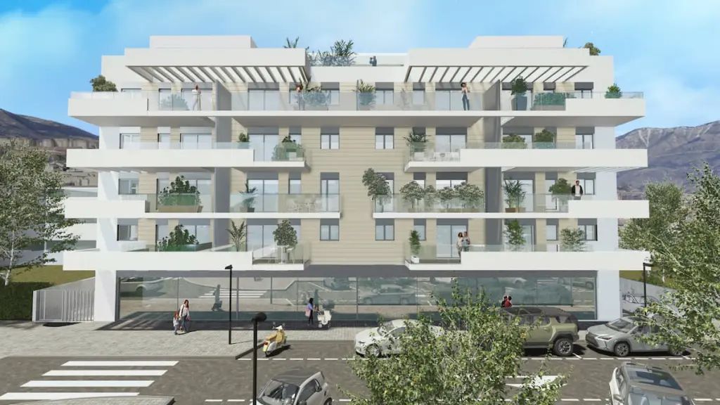 Terrace area of top-floor penthouse in Las Flores, Mijas