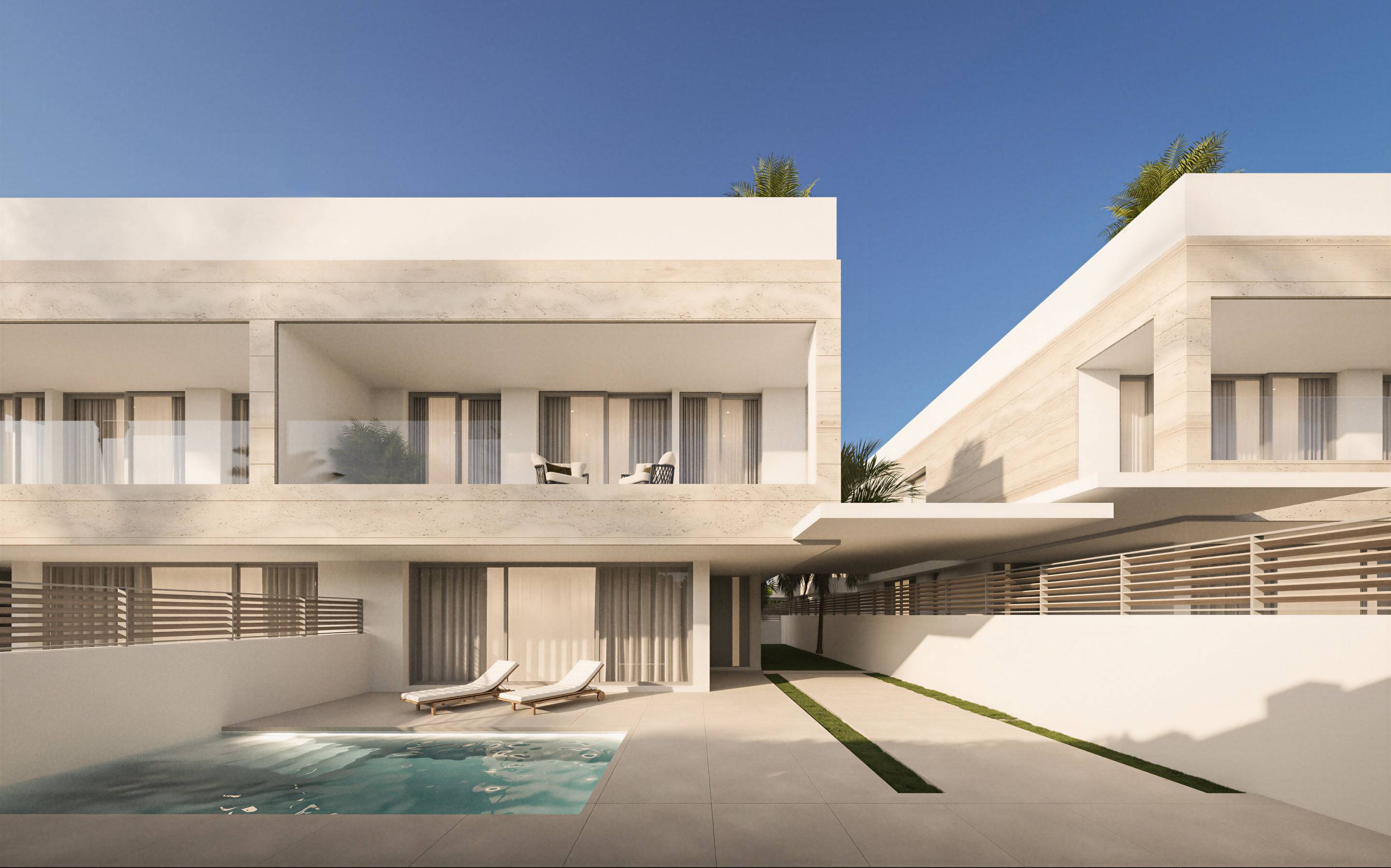 Fifth bedroom interior in new-build 6-bedroom villa, San Pedro, Marbella