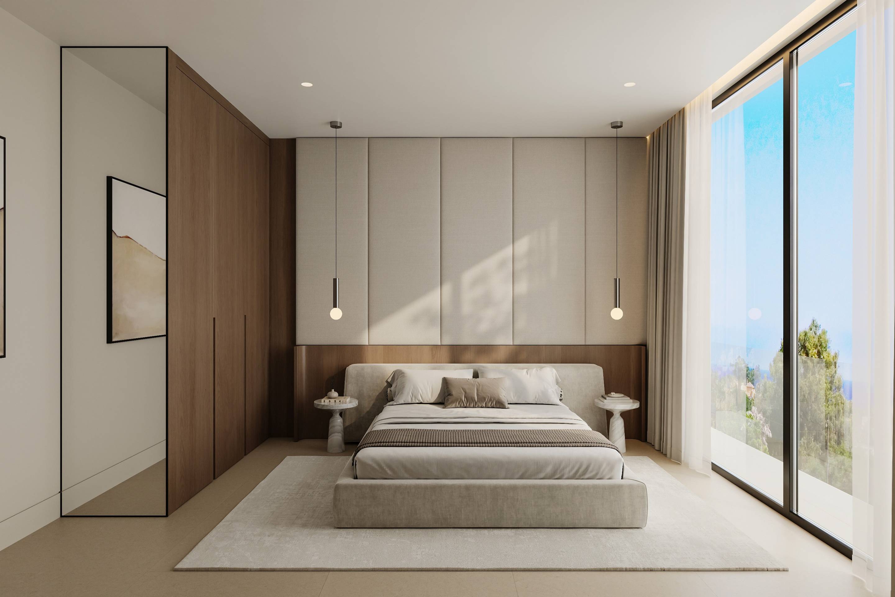Upper-floor private terrace in new-build 6-bedroom villa, San Pedro, Marbella