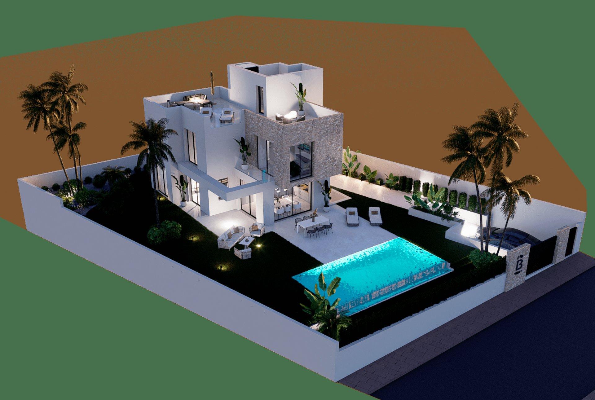 Double bedroom with window in new-build villa, Balcón de Finestrat