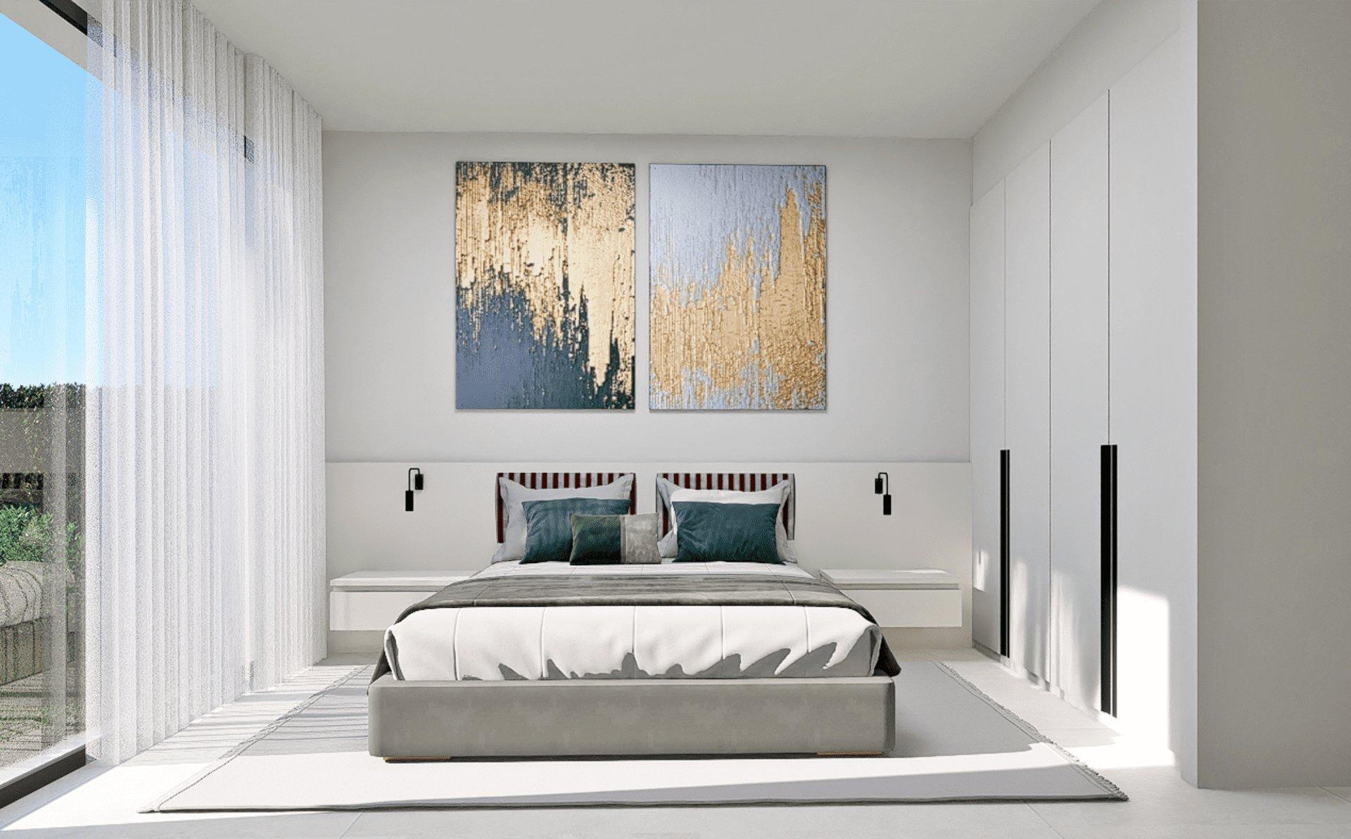 Open-plan lounge and dining area in new-build villa, Balcón de Finestrat
