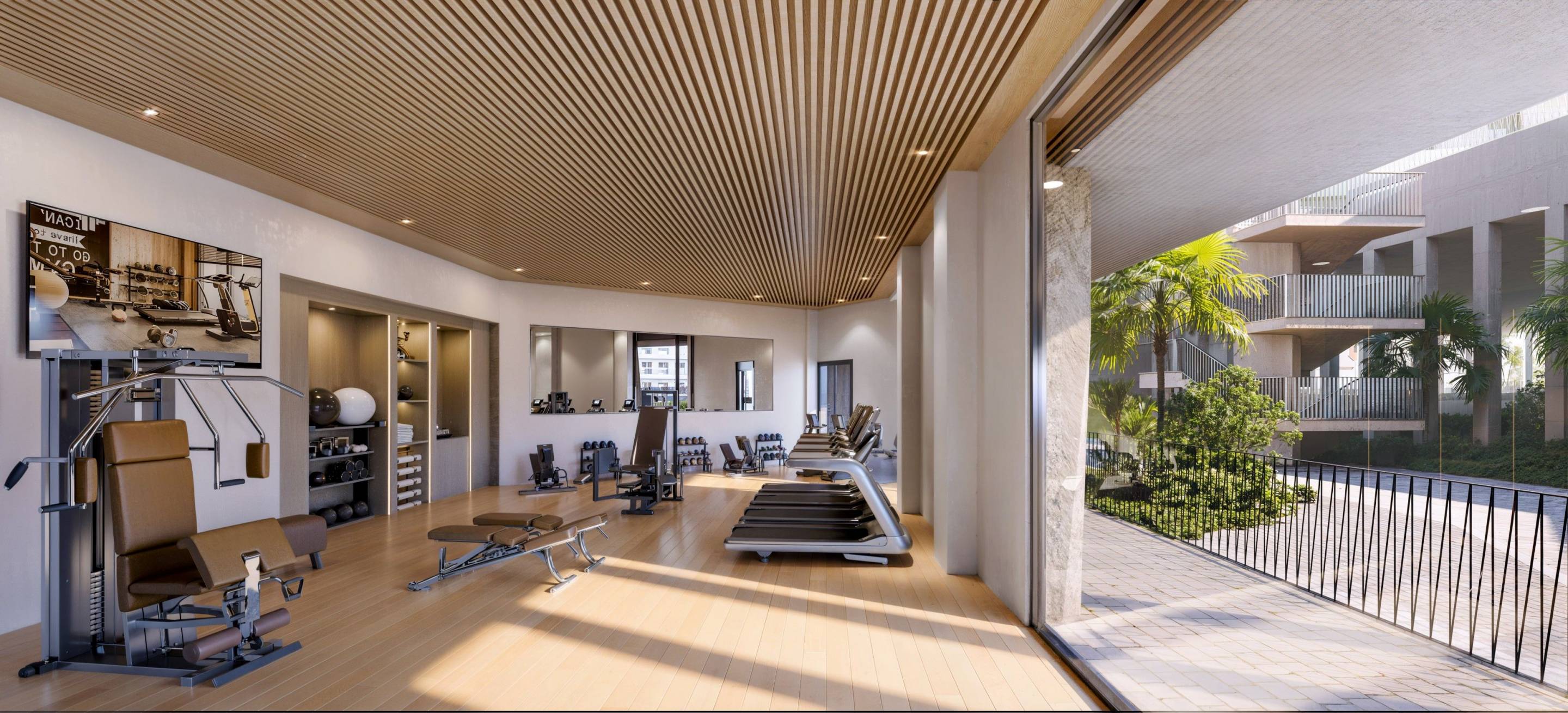 Living room with natural light and glazed doors in penthouse, Puerto de la Duquesa