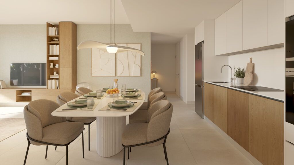Fitted kitchen in 3-bedroom new-build apartment, Bel-Air-Cancelada-Saladillo, Estepona