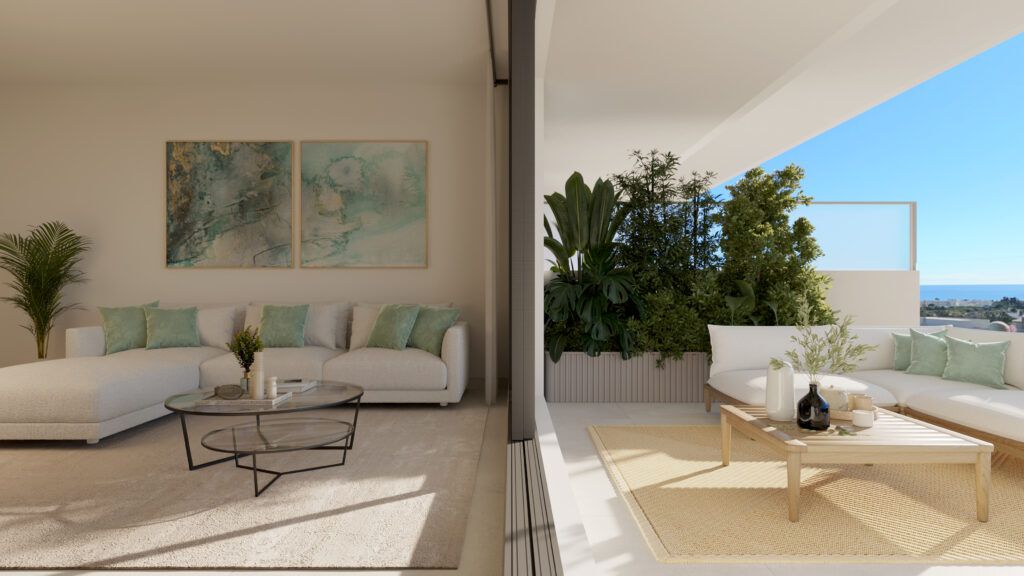Main bedroom with built-in storage in new-build apartment, Bel-Air-Cancelada-Saladillo, Estepona