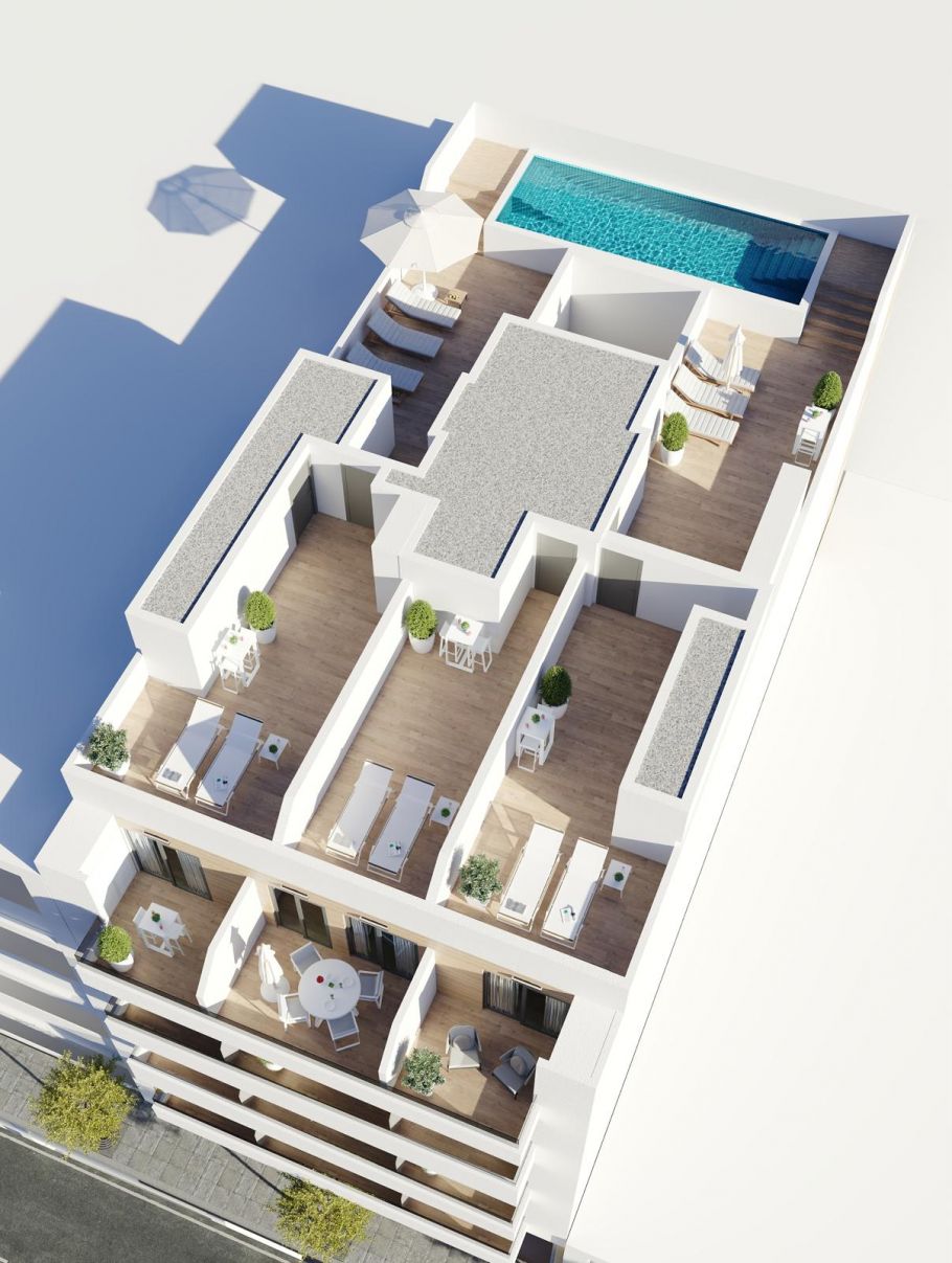 Interior detail of new-build penthouse on fourth floor, Centro, Torrevieja