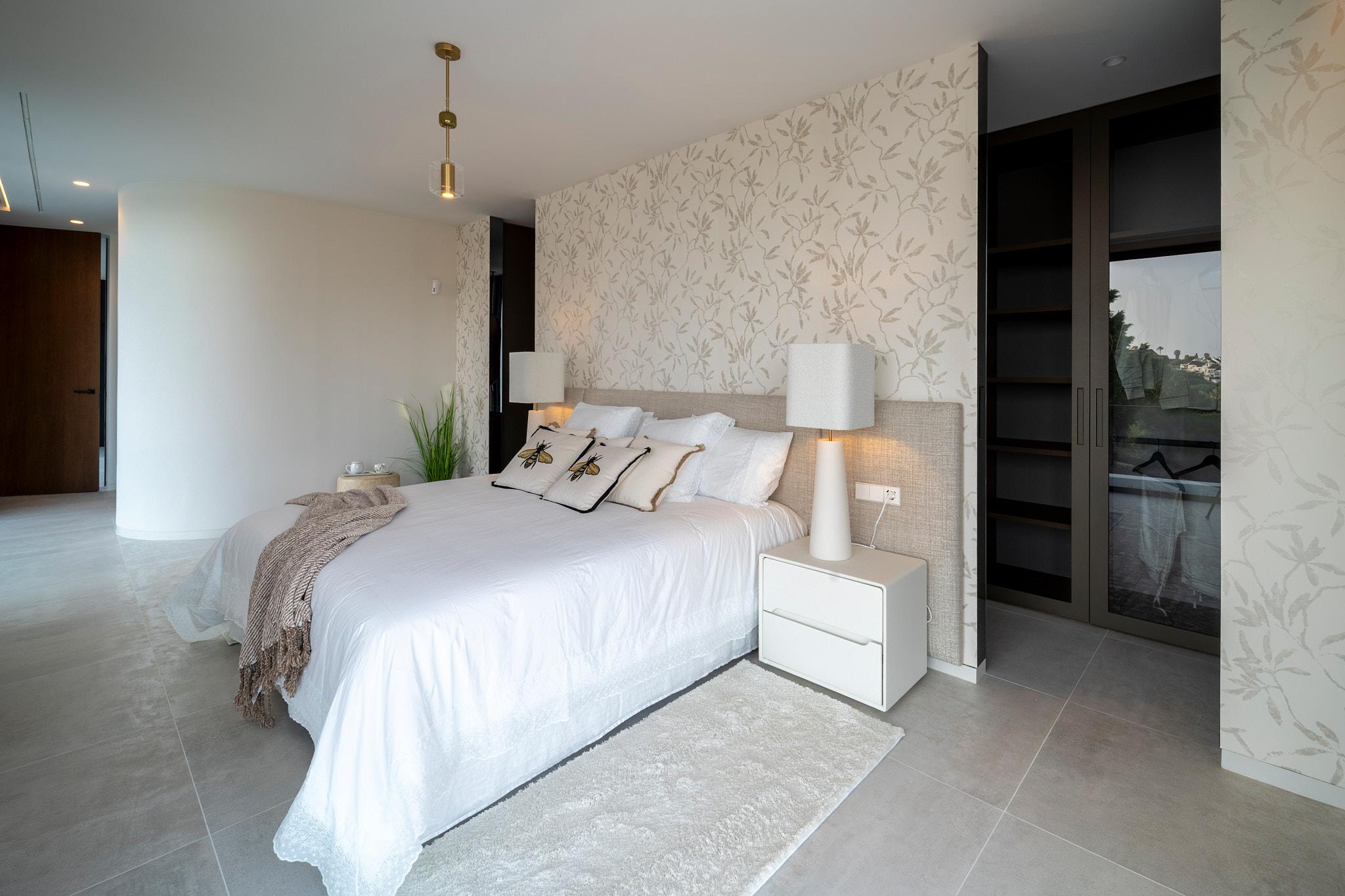 Upper floor plan of 6-bedroom new-build villa, El Paraíso, Estepona