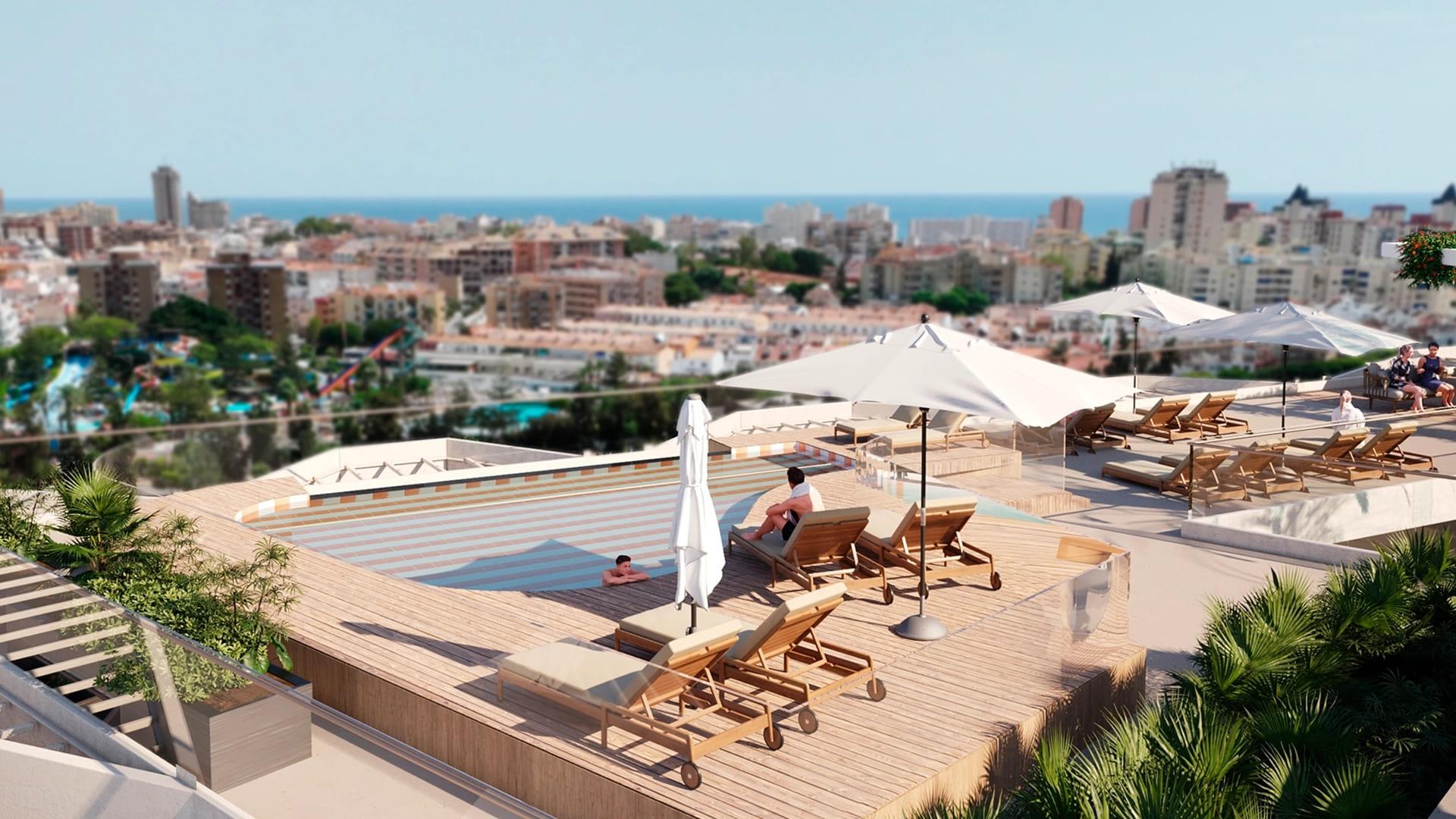 Double bedroom in 3-bedroom new-build penthouse, Las Flores, Mijas