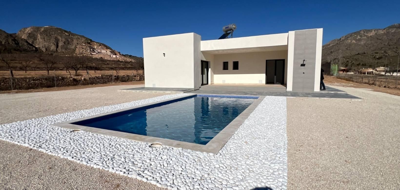 Parking or garage area at new-build villa, Hondón de las Nieves
