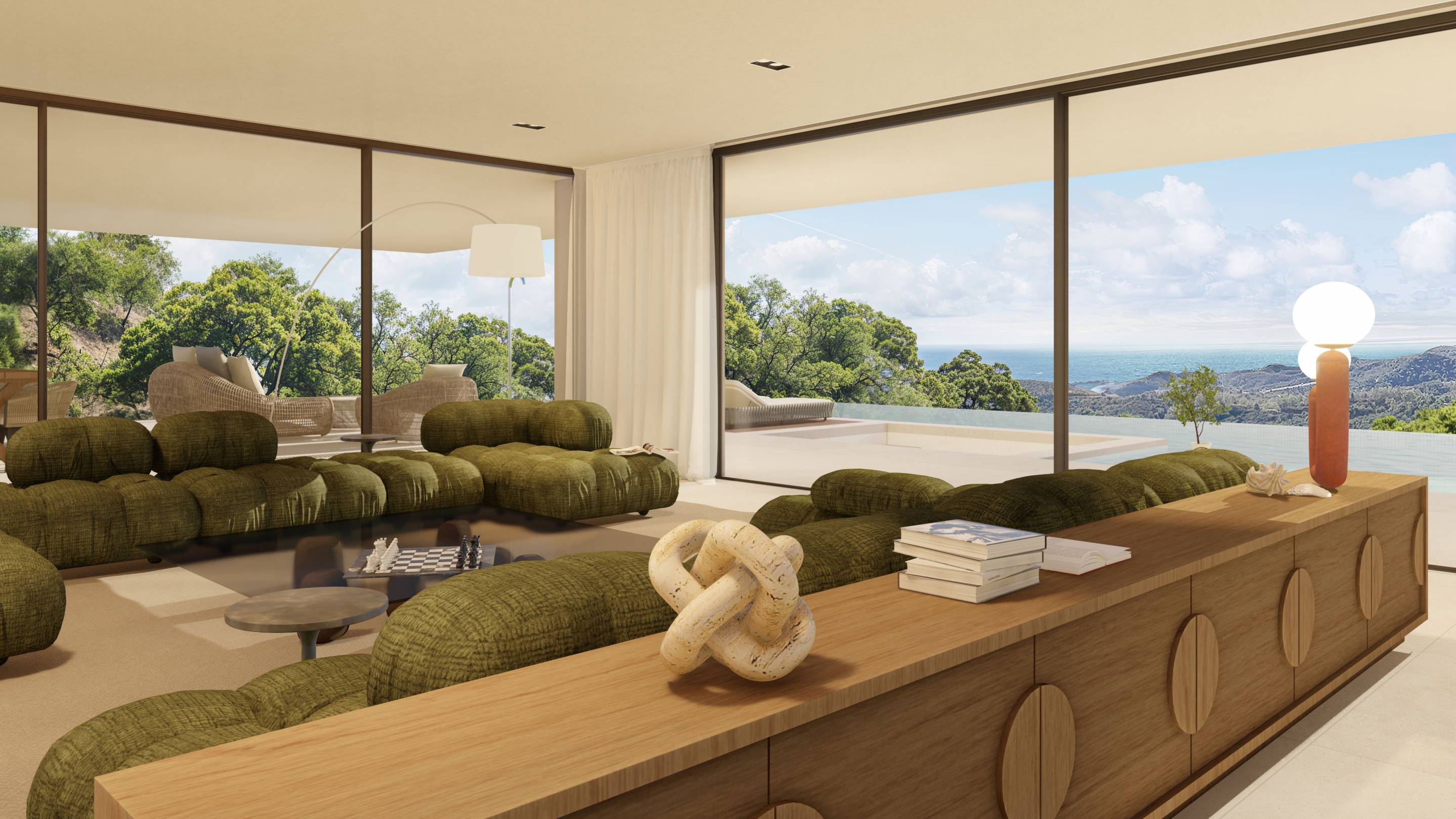Fitted kitchen in 6-bedroom new-build villa, Montemayor-Marbella Club, Benahavis