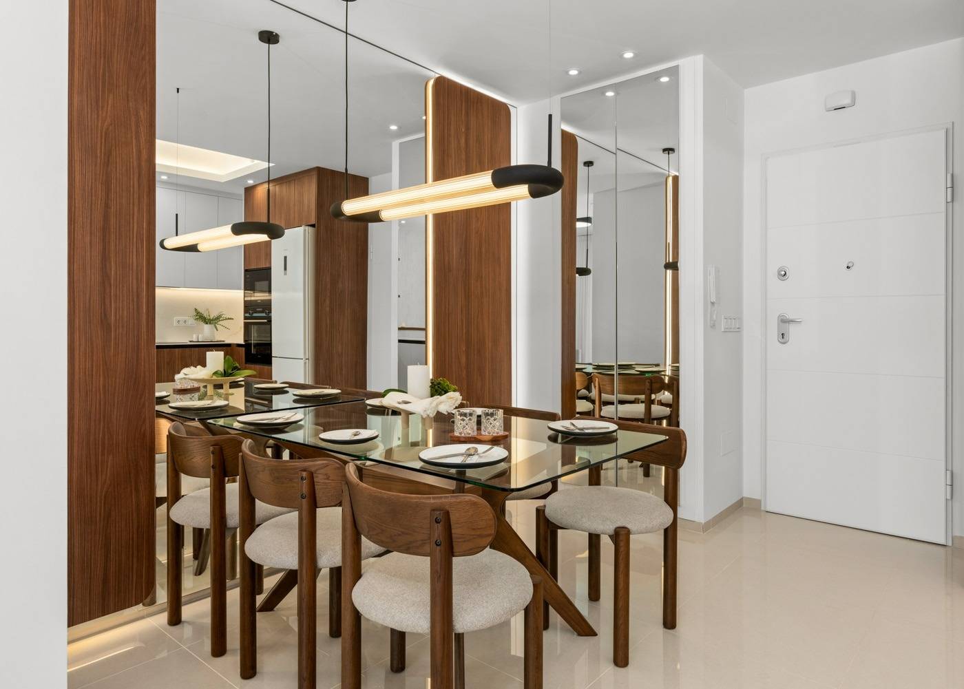 Internal access hallway in new-build villa, Pueblo Bravo, Ciudad Quesada