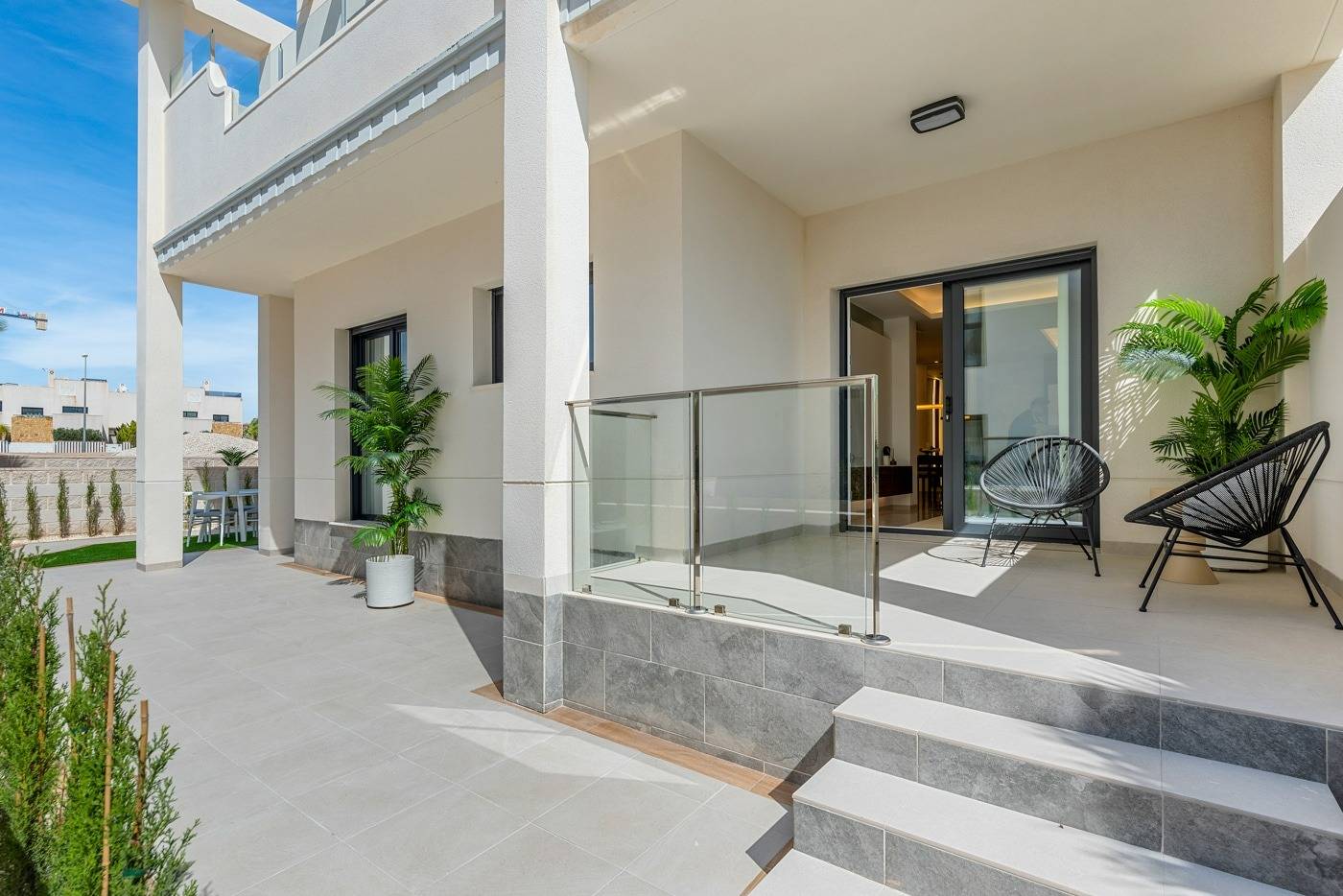 Corridor leading to bedrooms in new-build villa, Pueblo Bravo, Ciudad Quesada