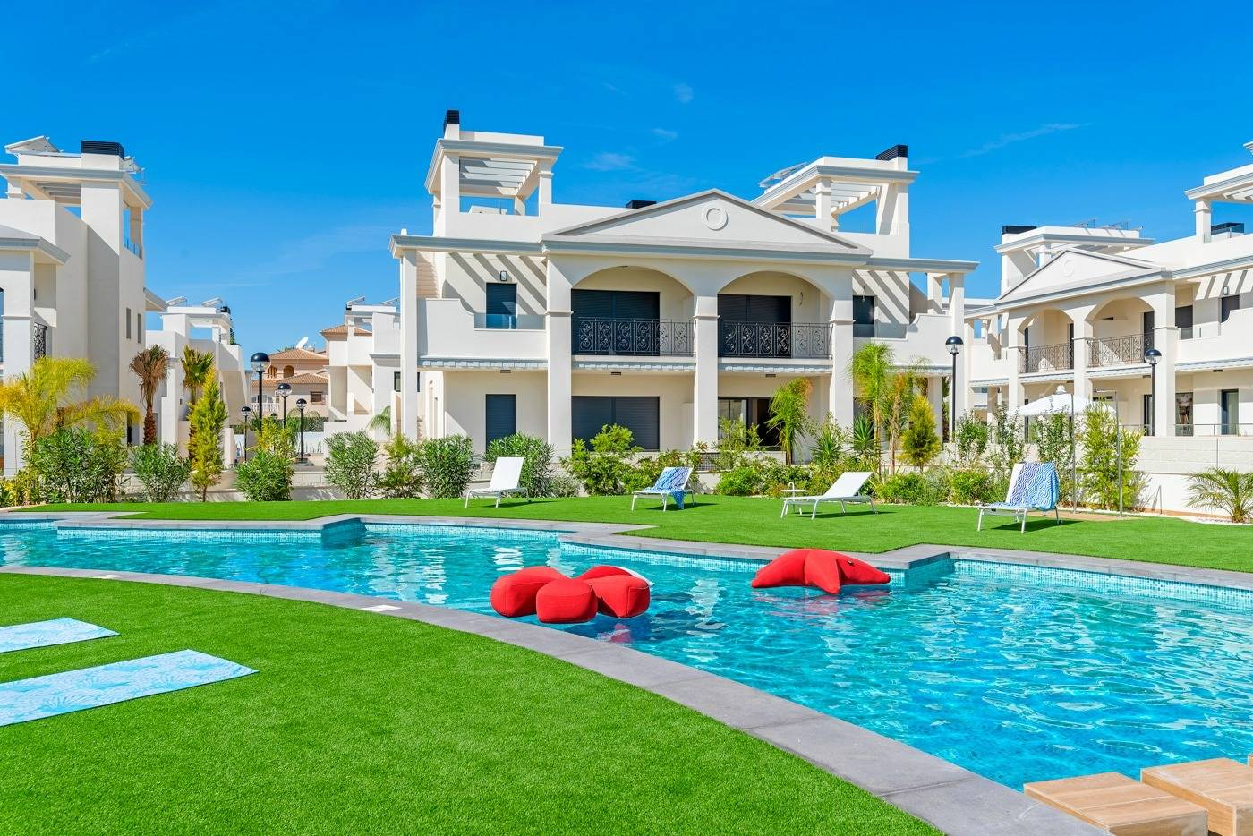 Terrace or outdoor area of new-build villa, Pueblo Bravo, Ciudad Quesada