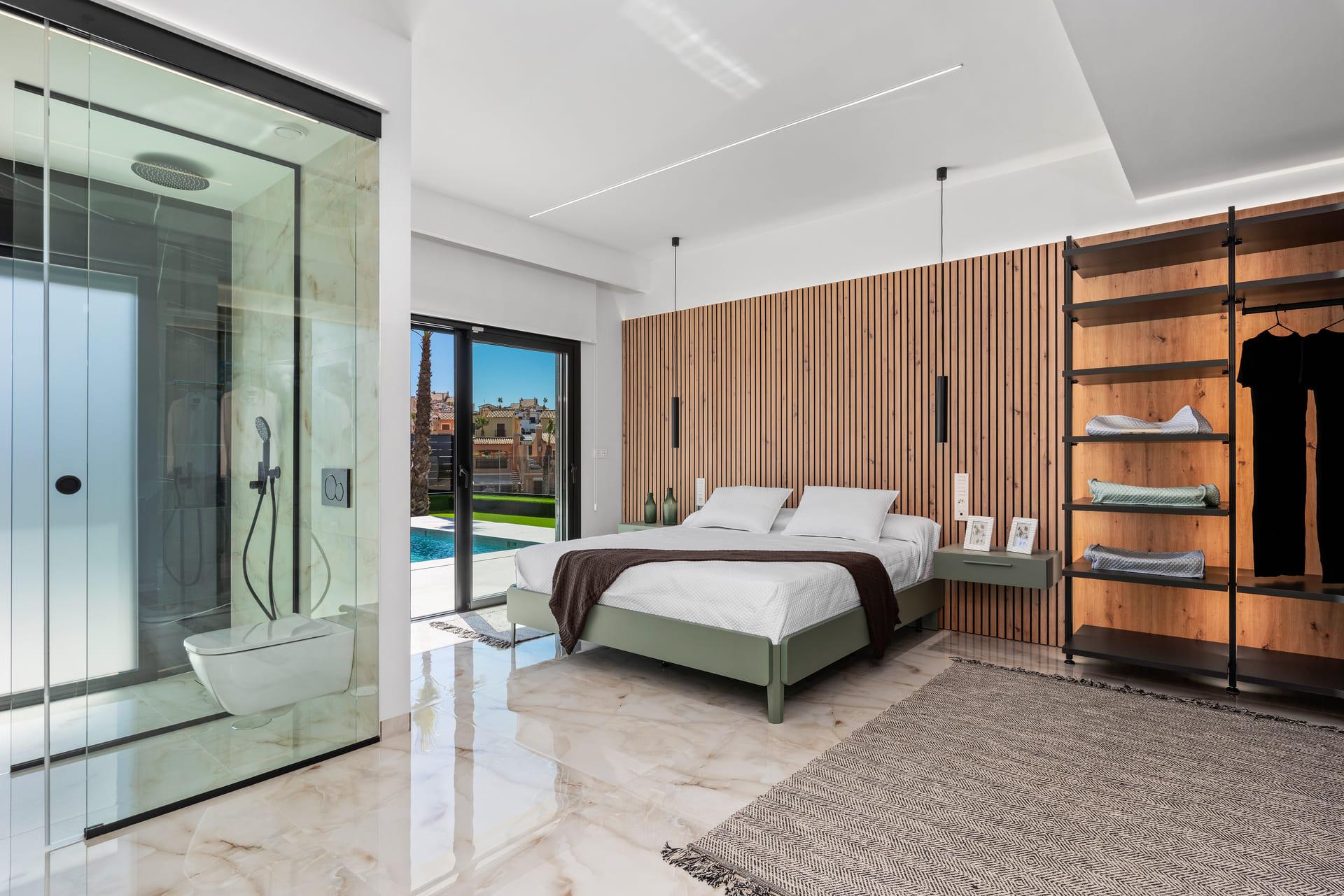 Solarium level of new-build villa in Algorfa