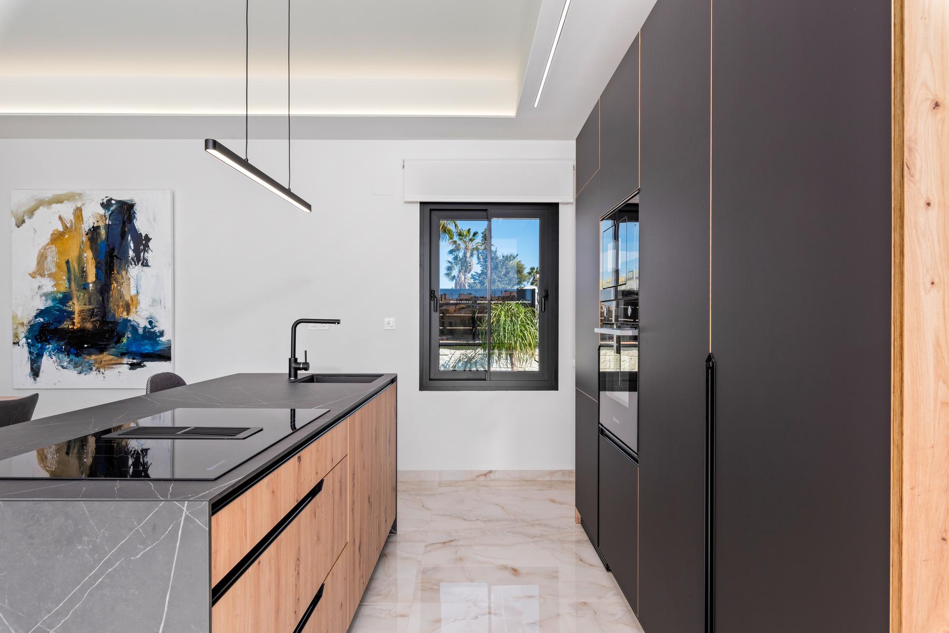 Access staircase to solarium level, new-build villa, Algorfa