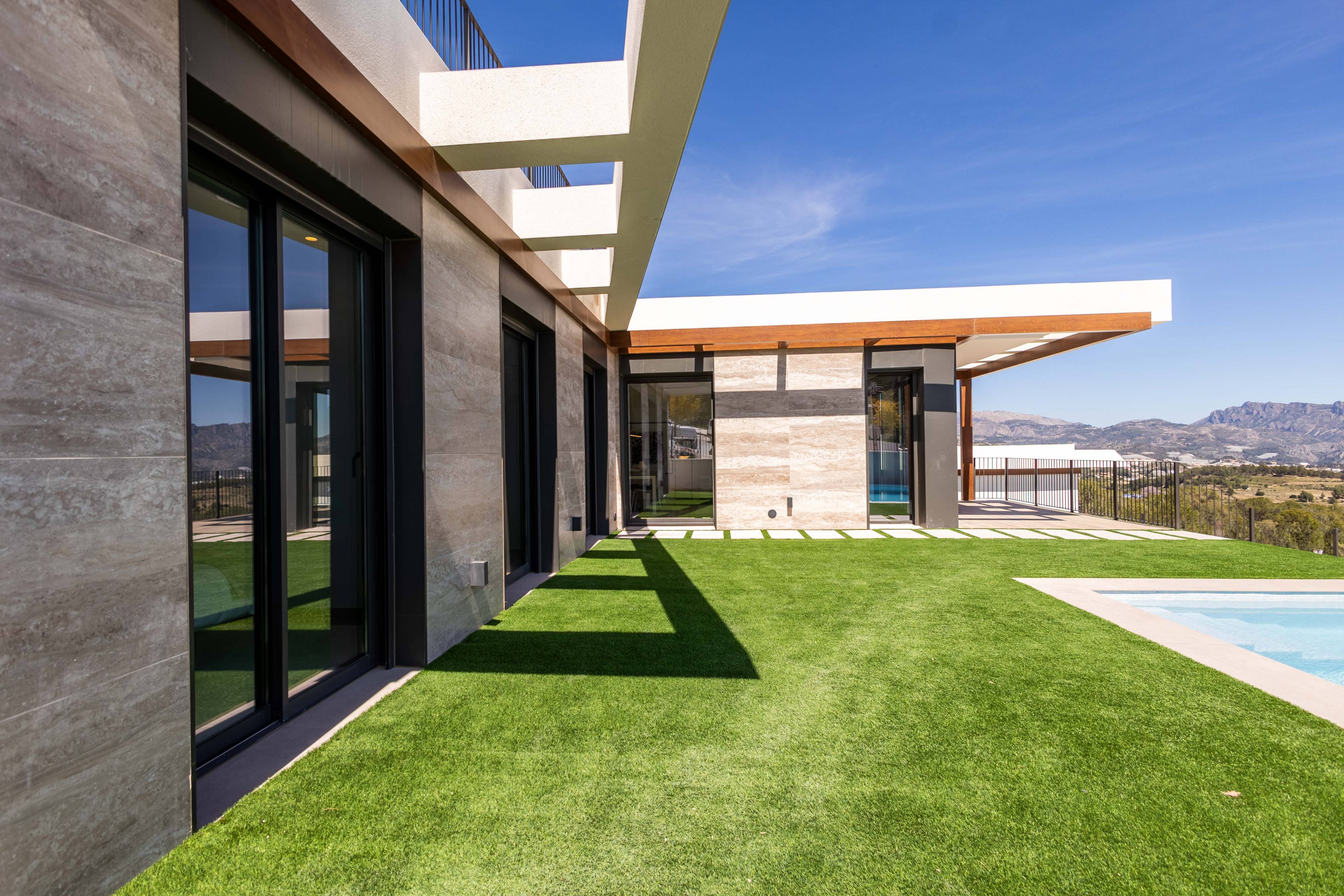 Construction stage photograph of new-build villa in Pla de Cantal, Polop