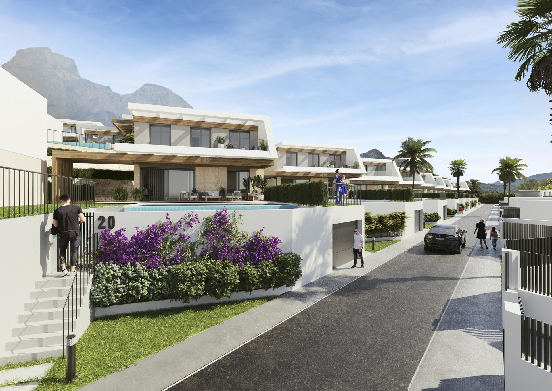 Main bedroom with built-in wardrobes in 4-bedroom new-build villa, Pla de Cantal