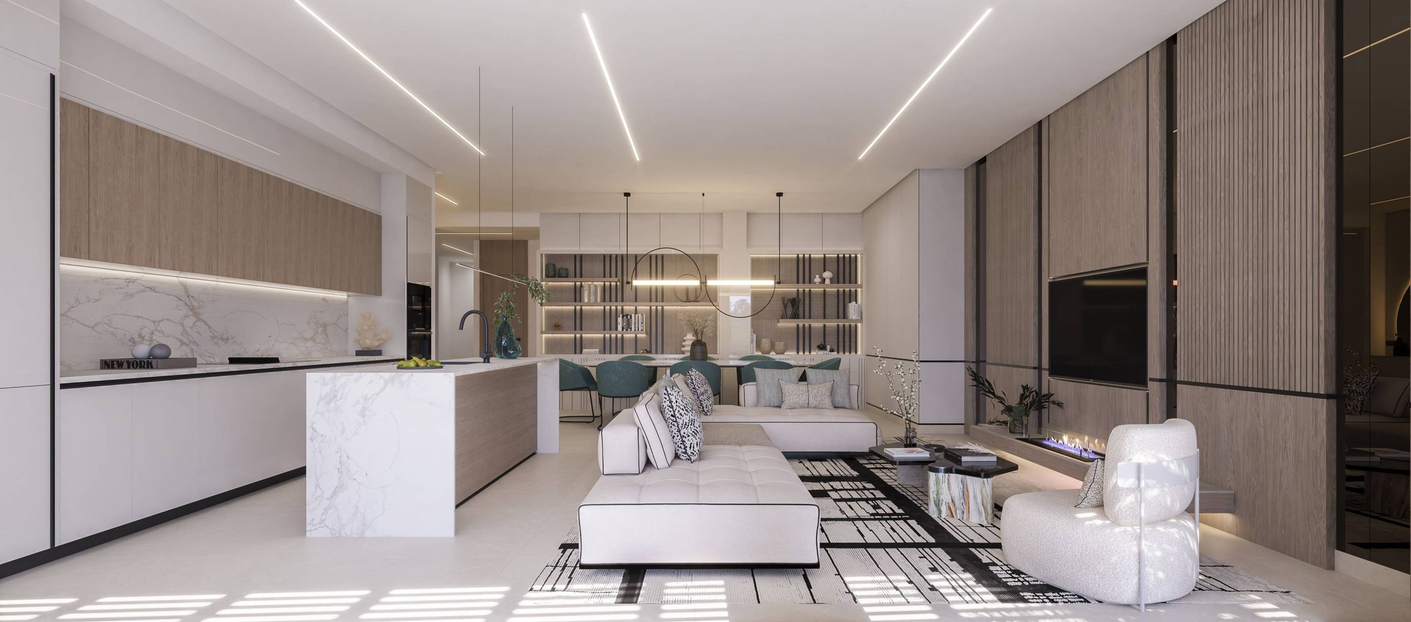 Terrace with mountain views, new-build penthouse, Los Almendros, Benahavis