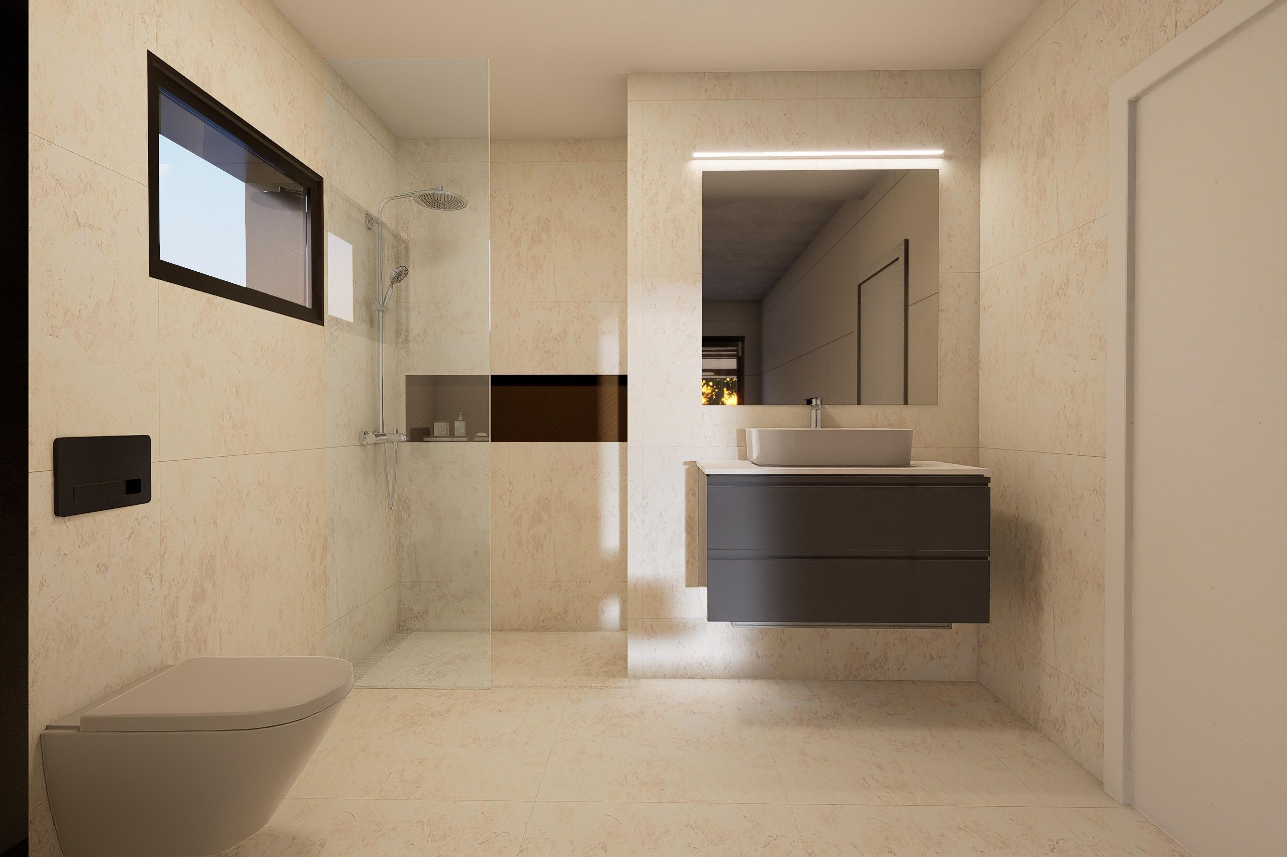 Rooftop solarium terrace with open sky, new-build penthouse, El Raso