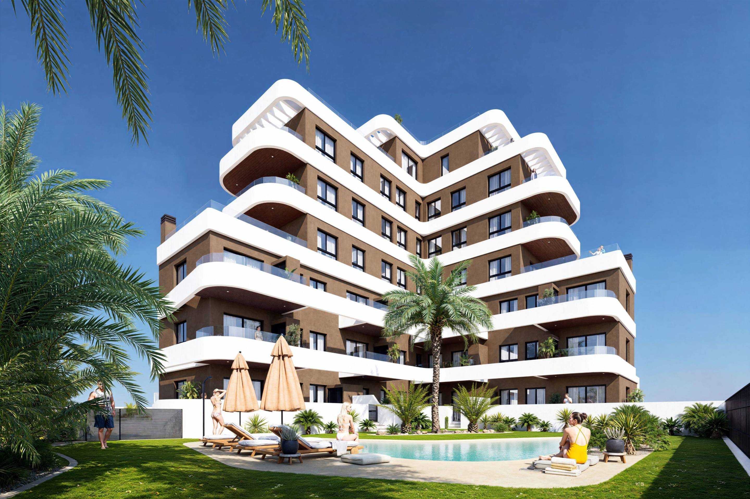Residential complex exterior in Centro, Guardamar Del Segura showing building frontage