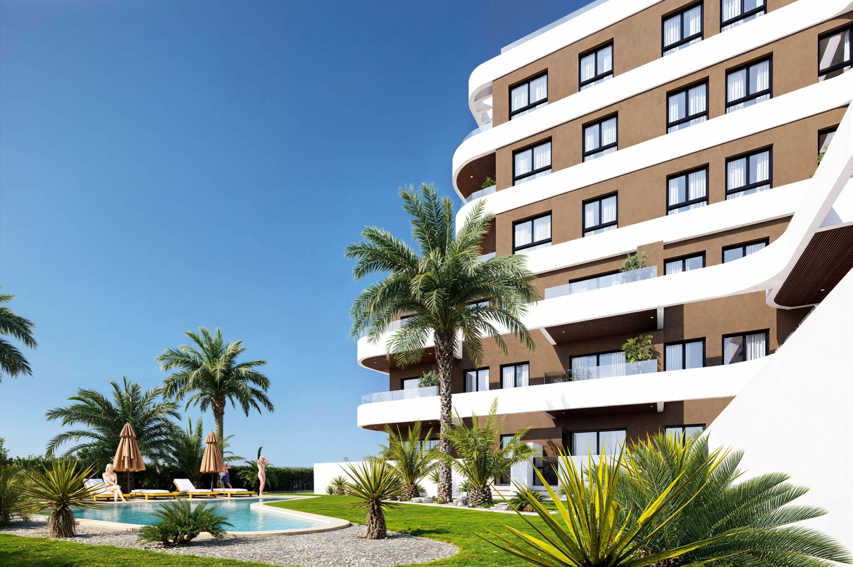 Communal garden and grounds of residential complex, Centro, Guardamar Del Segura