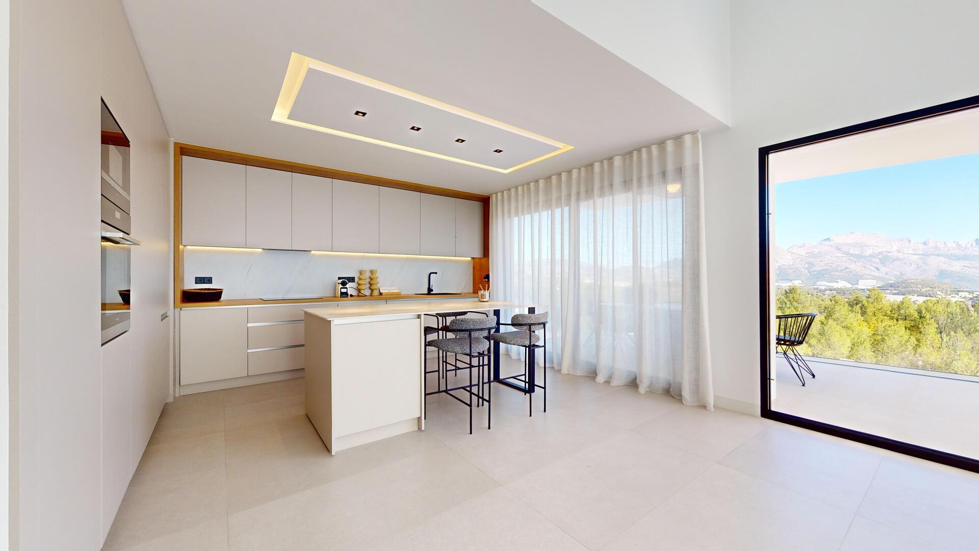 Bedroom with built-in storage in new-build villa, Pla de Cantal, Polop
