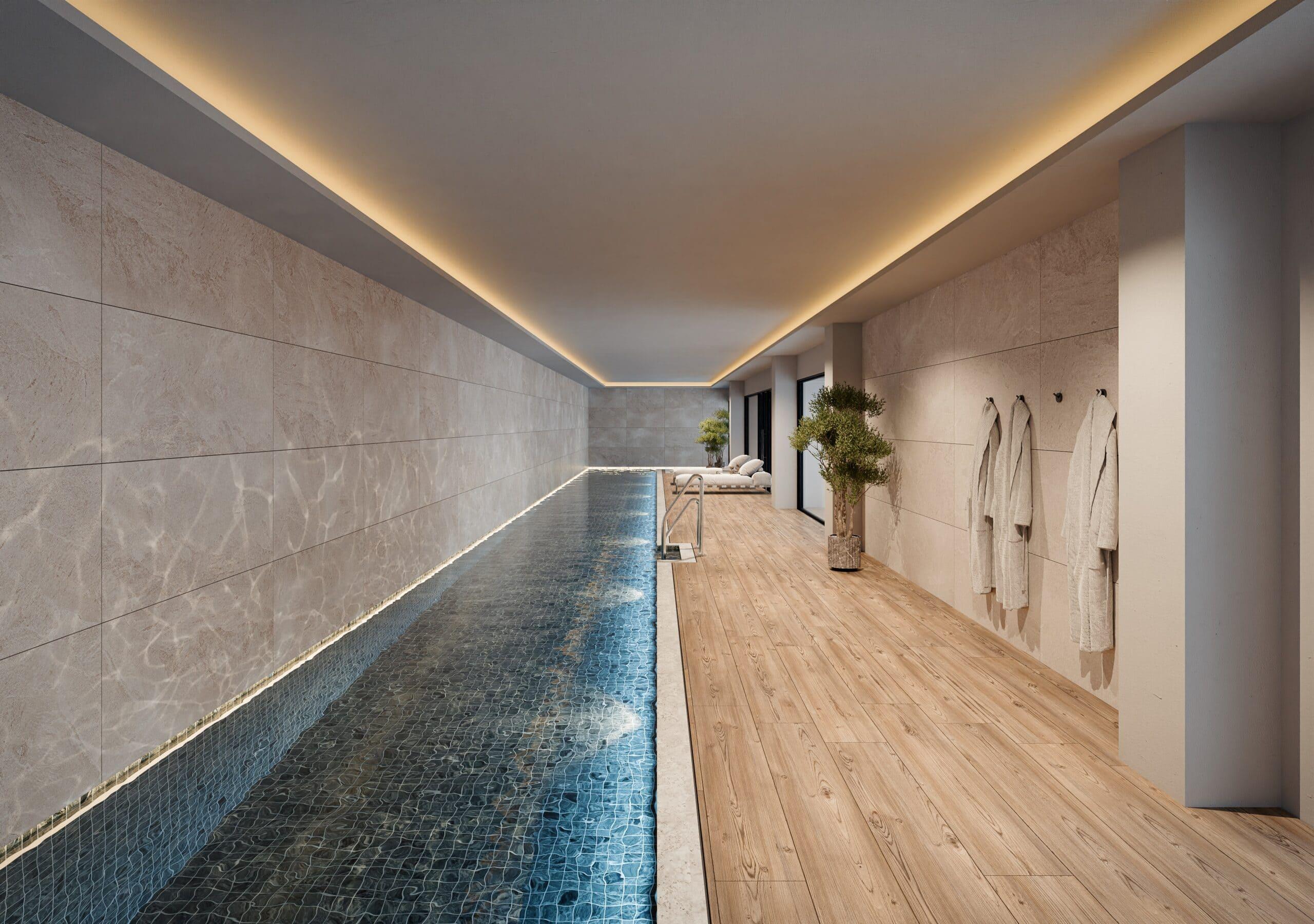Open-plan kitchen and dining area in first-floor new-build apartment, Alto de los Monteros, Marbella