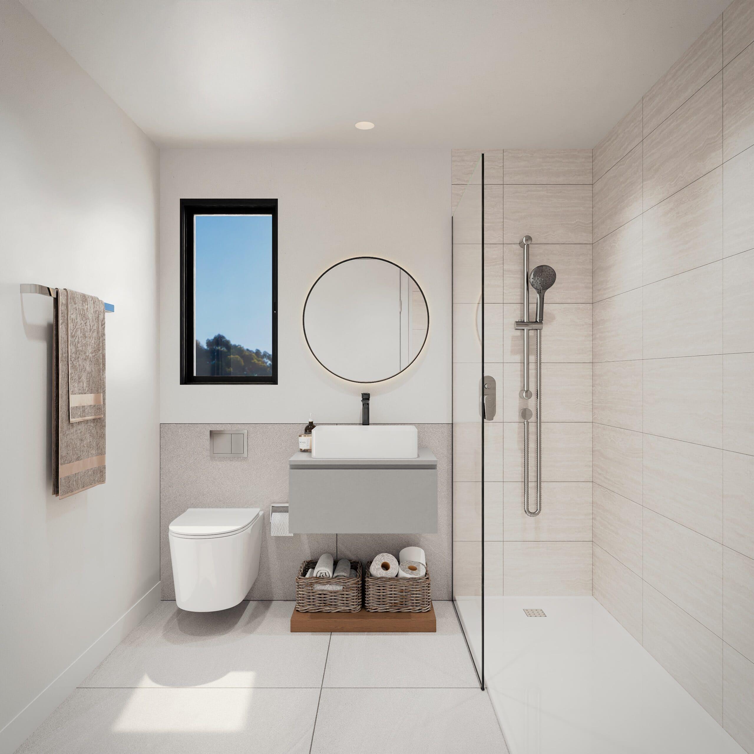 Second bathroom in first-floor new-build apartment, Alto de los Monteros, Marbella
