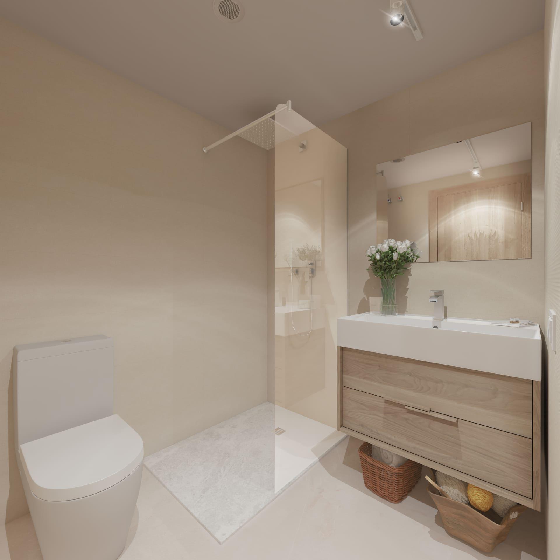 Landscaped communal gardens in new-build development, Estepona Golf, Estepona