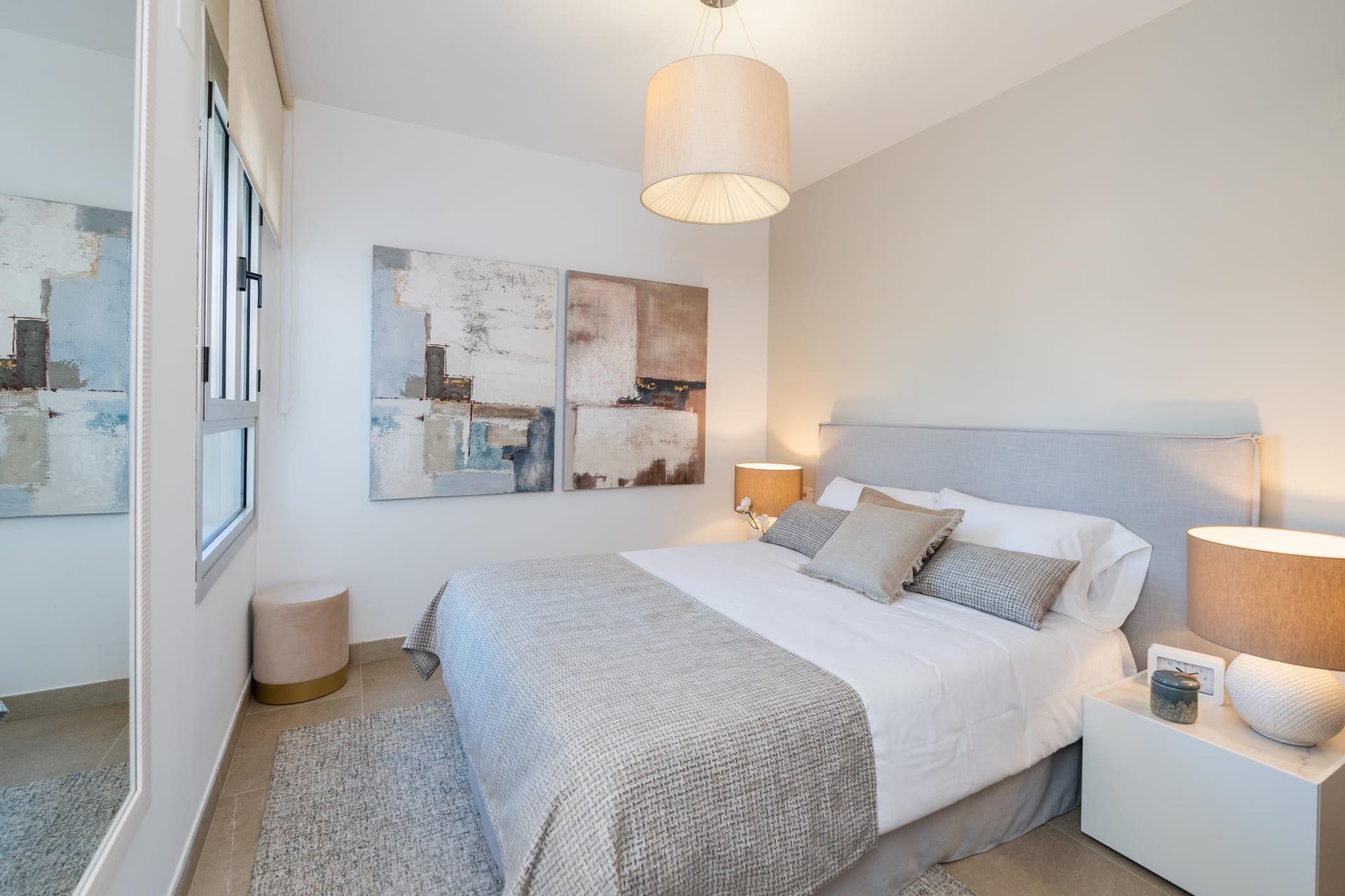 Bedroom with window overlooking communal area, Estepona Golf, Estepona