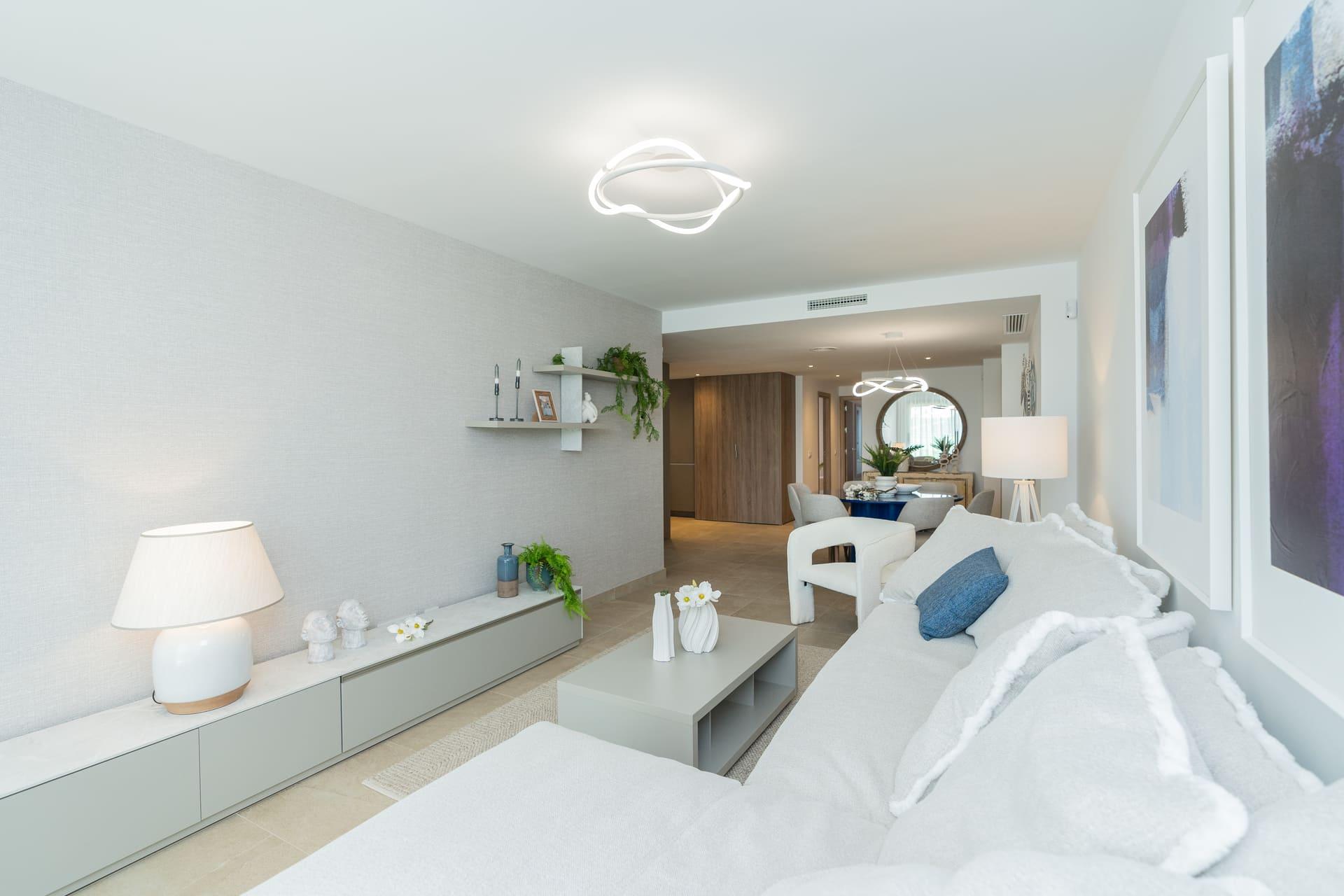 Building entrance and access road at new-build development, Estepona Golf