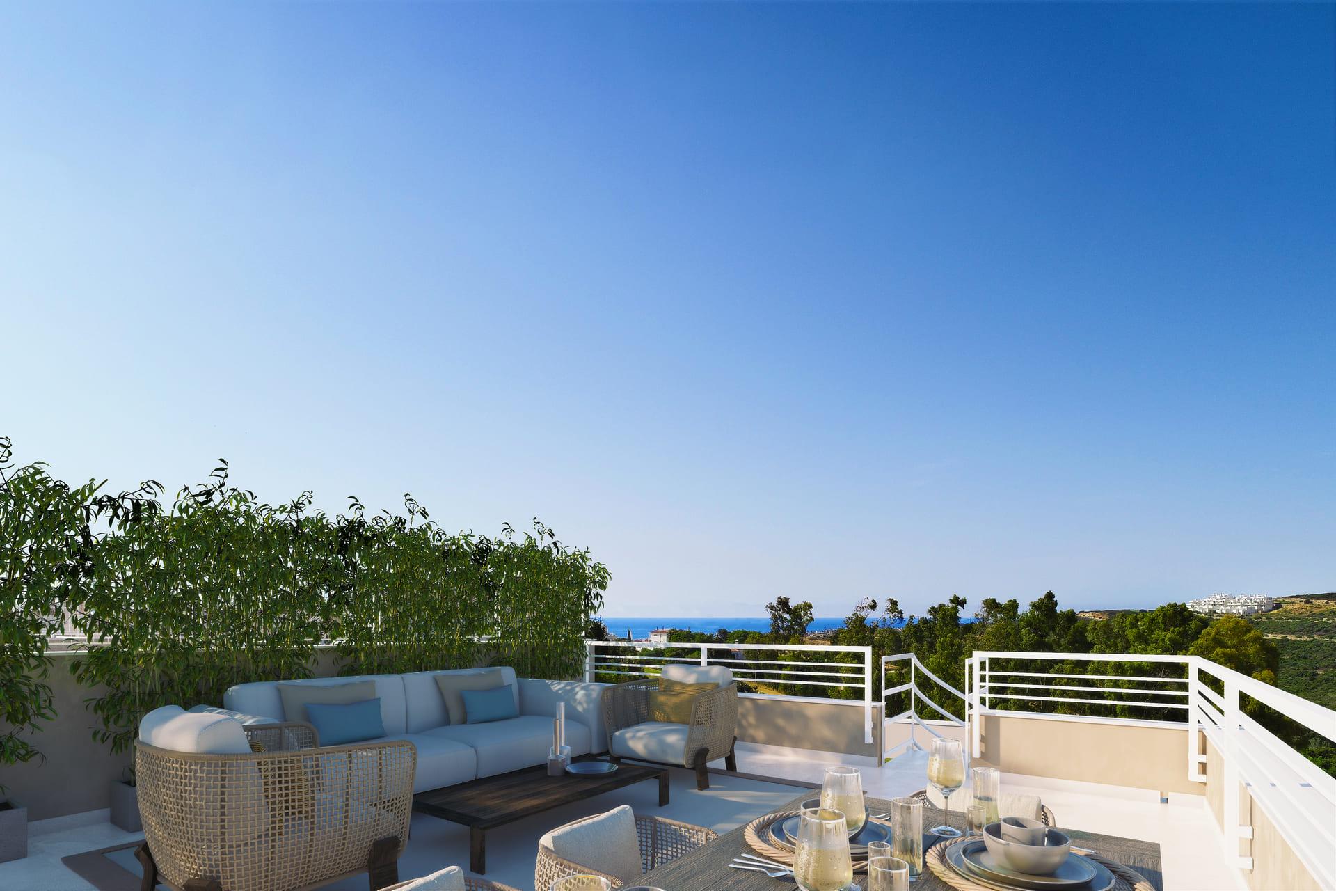 Fitted kitchen units in first-floor new-build apartment, Estepona Golf, Estepona