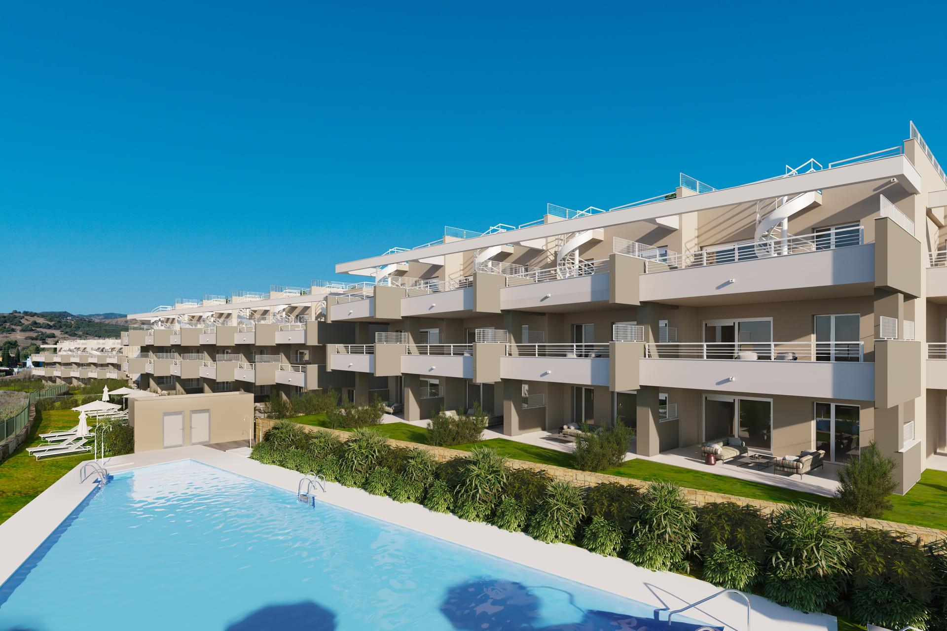 Terrace access door in first-floor apartment, Estepona Golf, Estepona