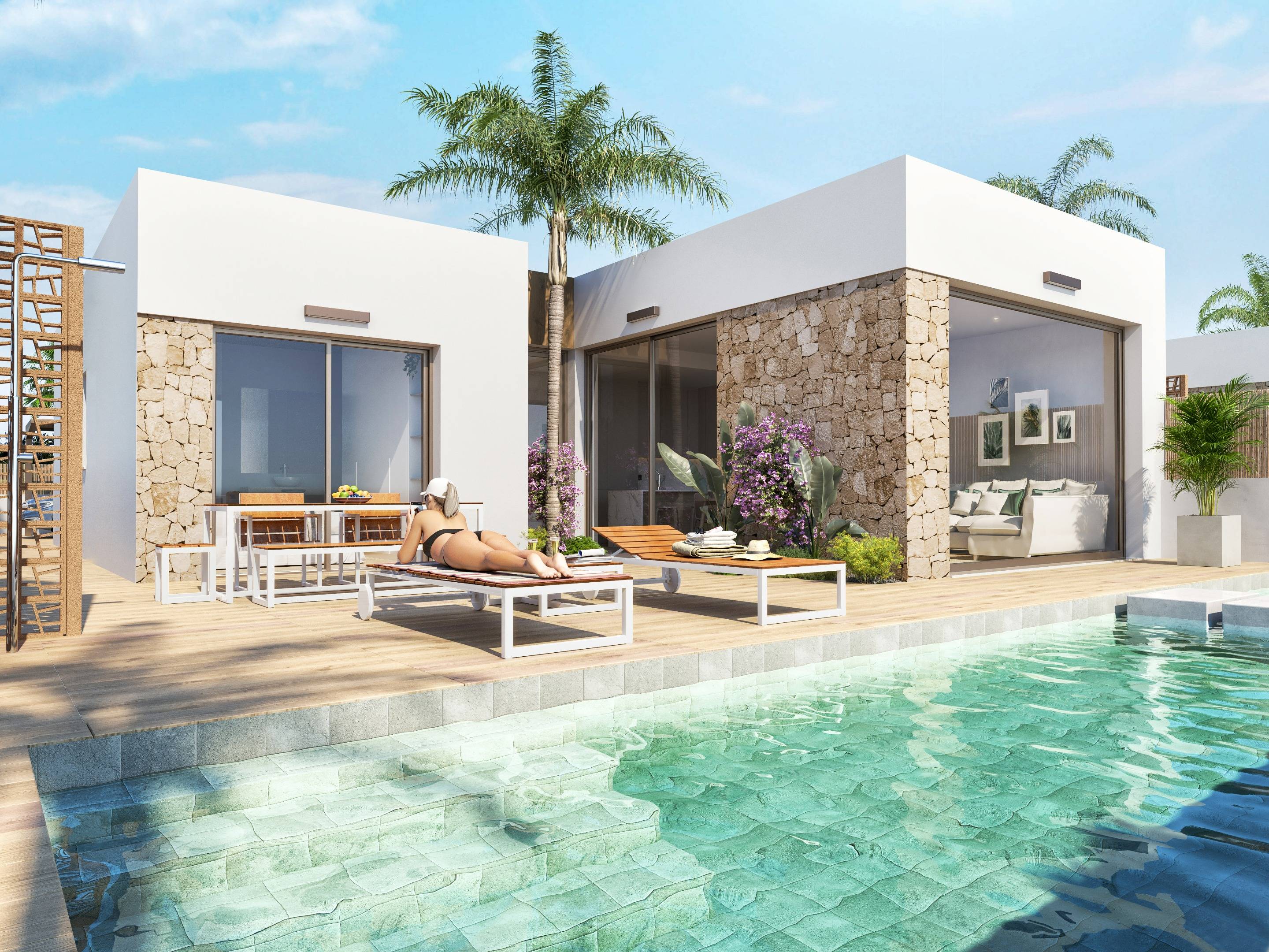 Interior living space in 3-bedroom villa, Los Dolores, Murcia