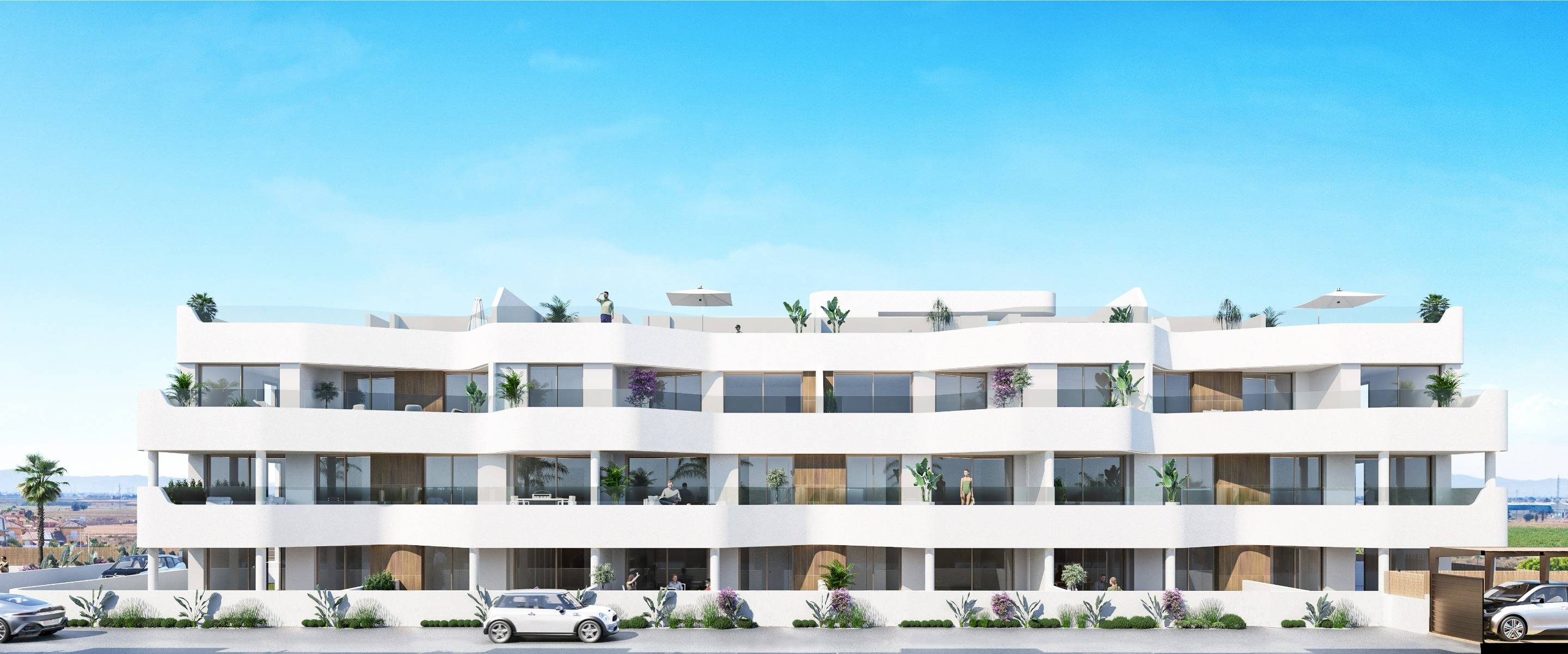 Double bedroom with built-in wardrobes in villa, Los Dolores