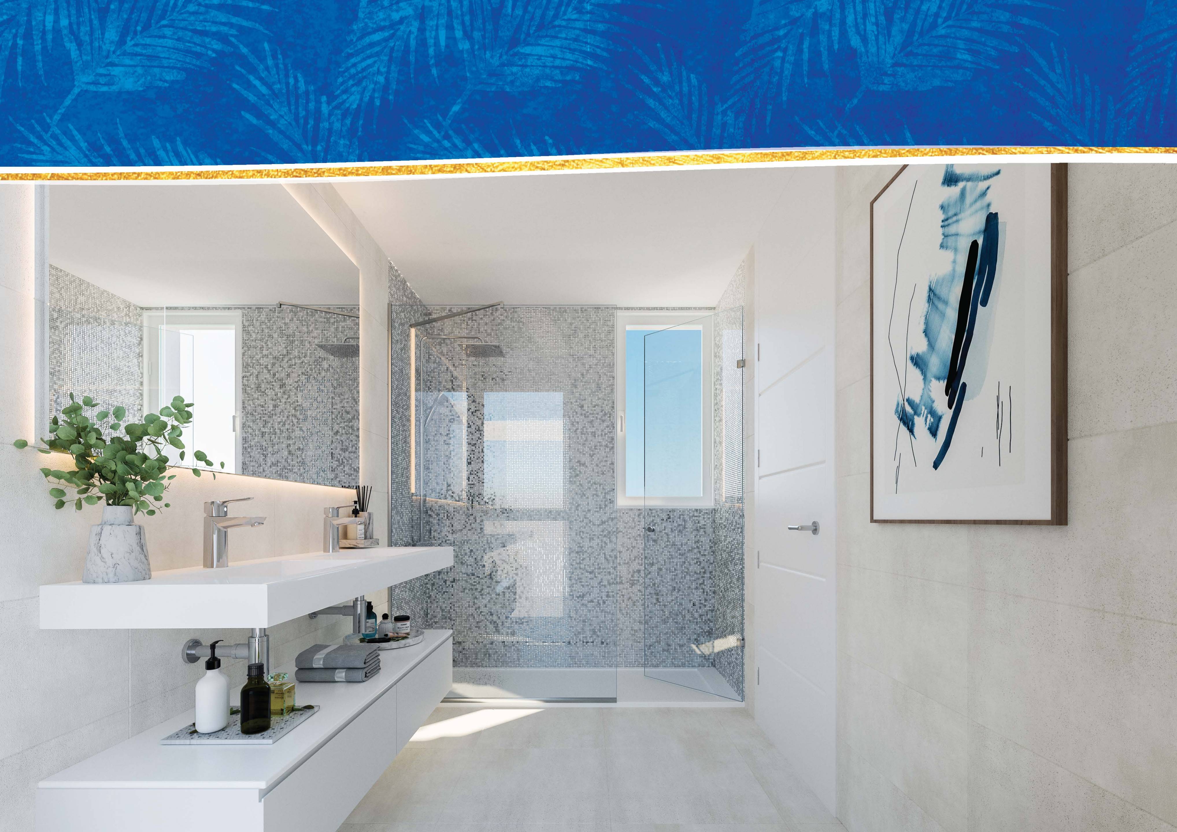 Entrance hallway of 124m2 first-floor new-build apartment, La Cala de Mijas