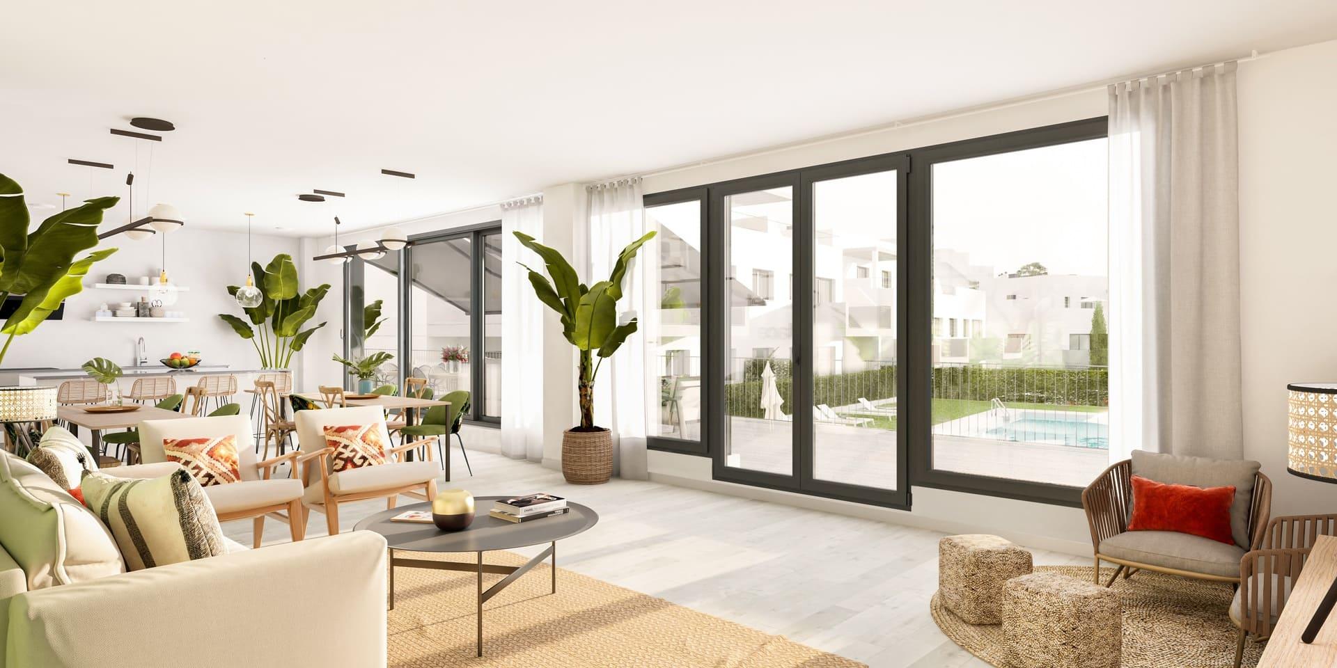 Development exterior showing lift access and entrance, Caleta de Velez