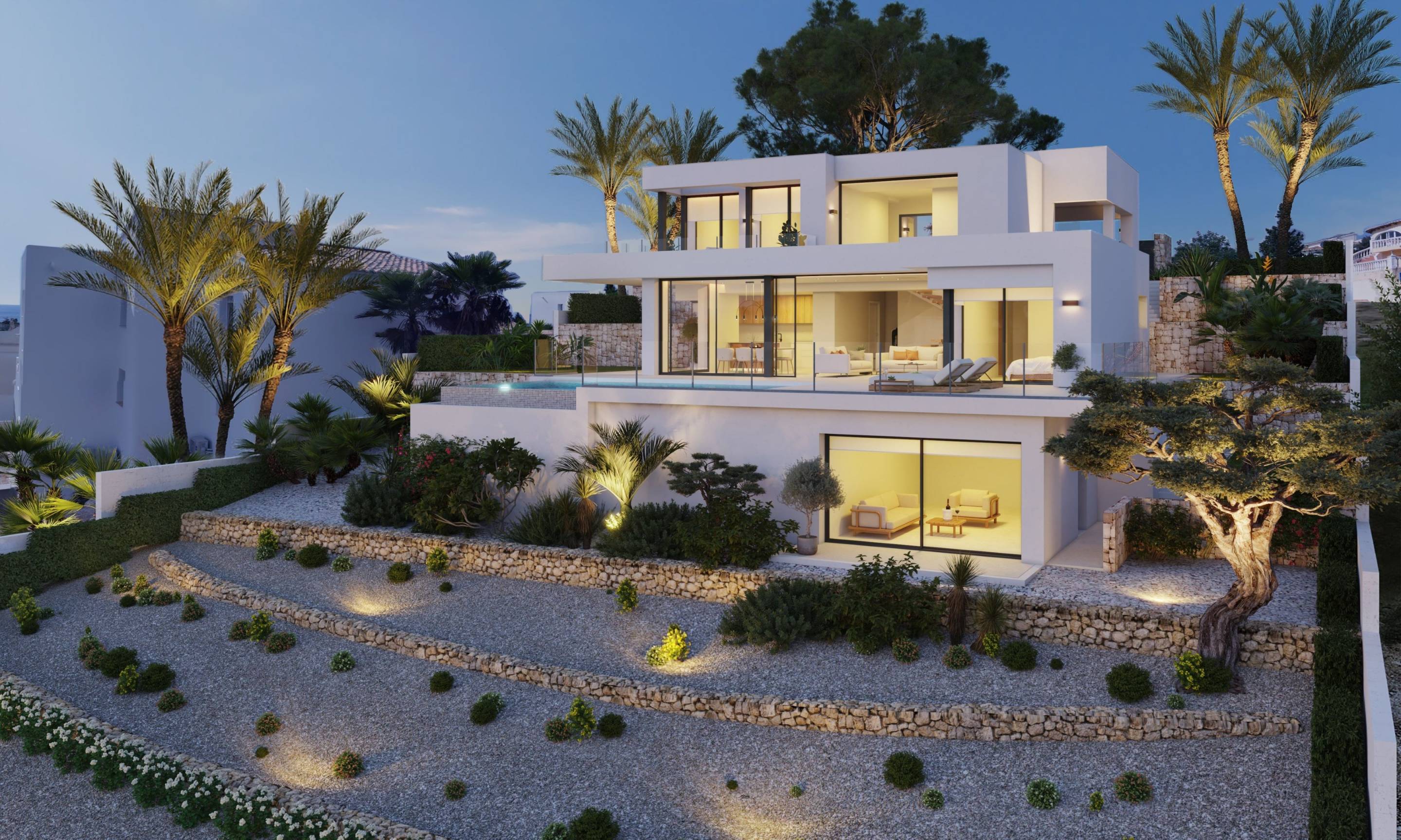 Main bedroom in 3-bedroom new-build villa, Cumbre del Sol, Benitachell