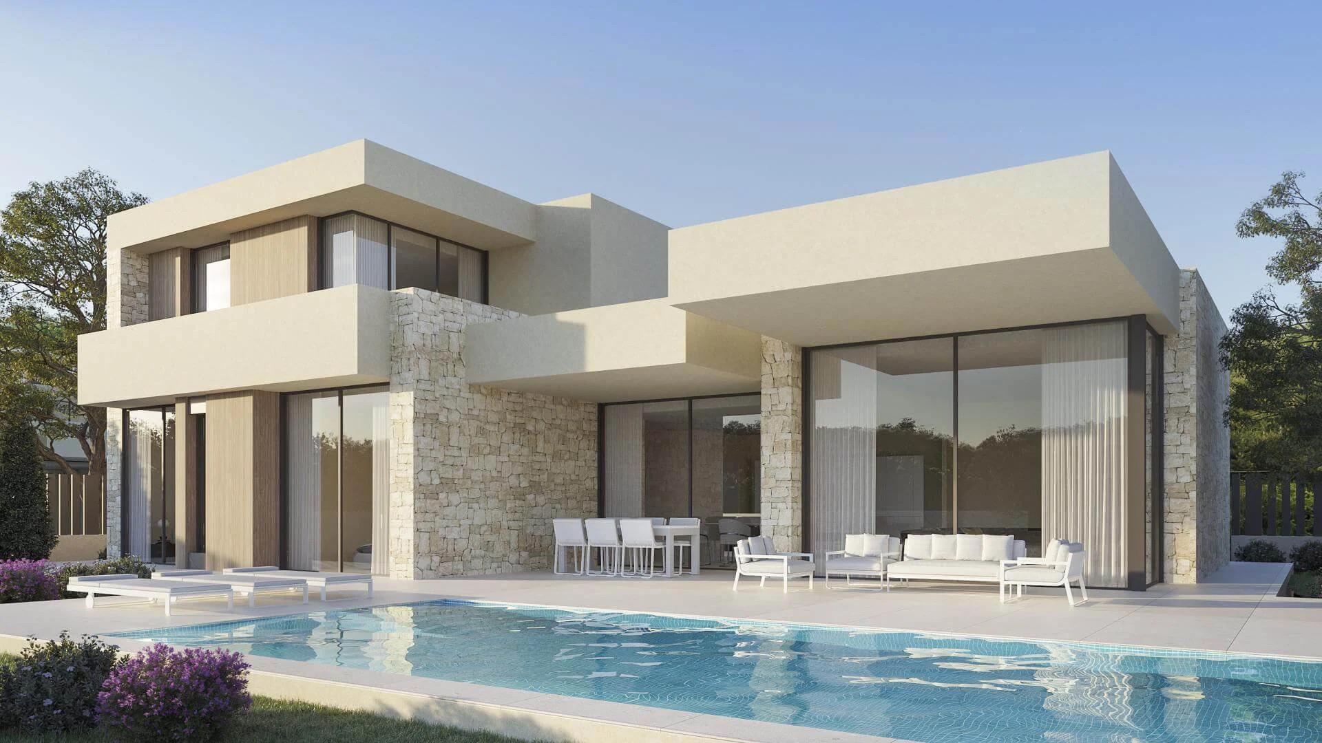 Hallway and entrance of 3-bedroom new-build villa, El Montgó, Denia