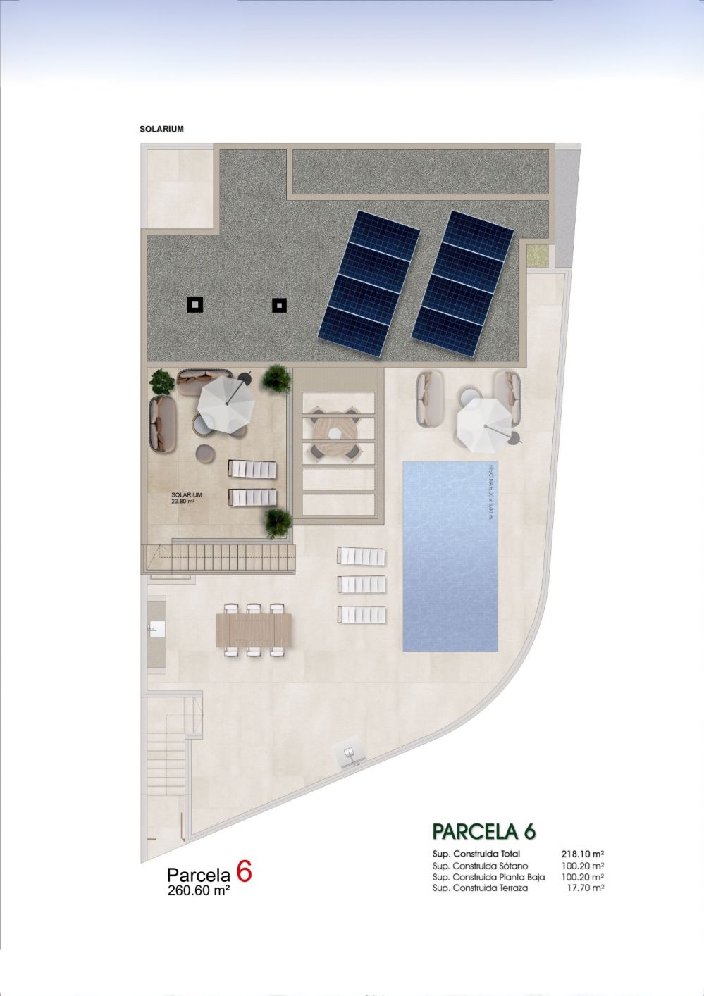 Elevation drawing of new-build villa in Benijofar, Alicante