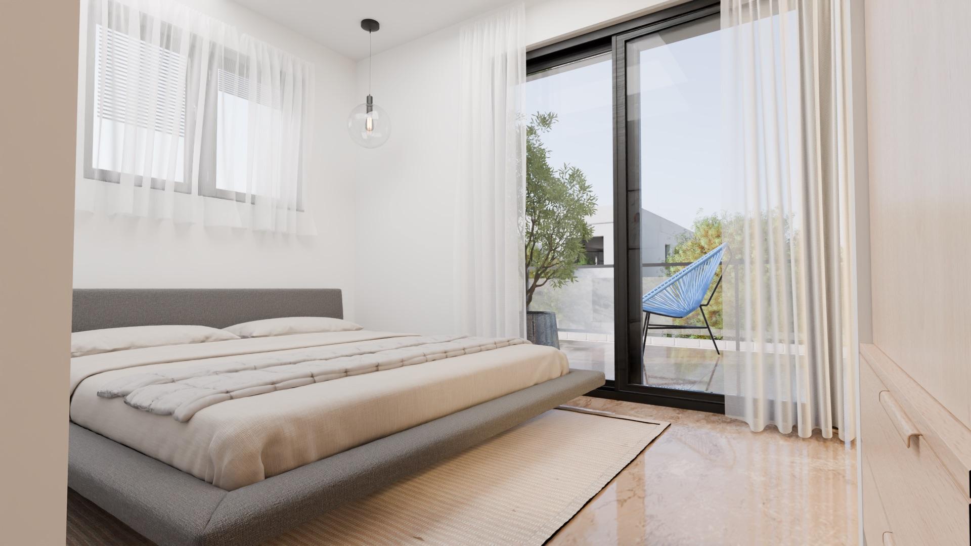 Entrance and driveway of detached new-build villa on 304 m2 plot, Monte y Mar, Gran Alacant