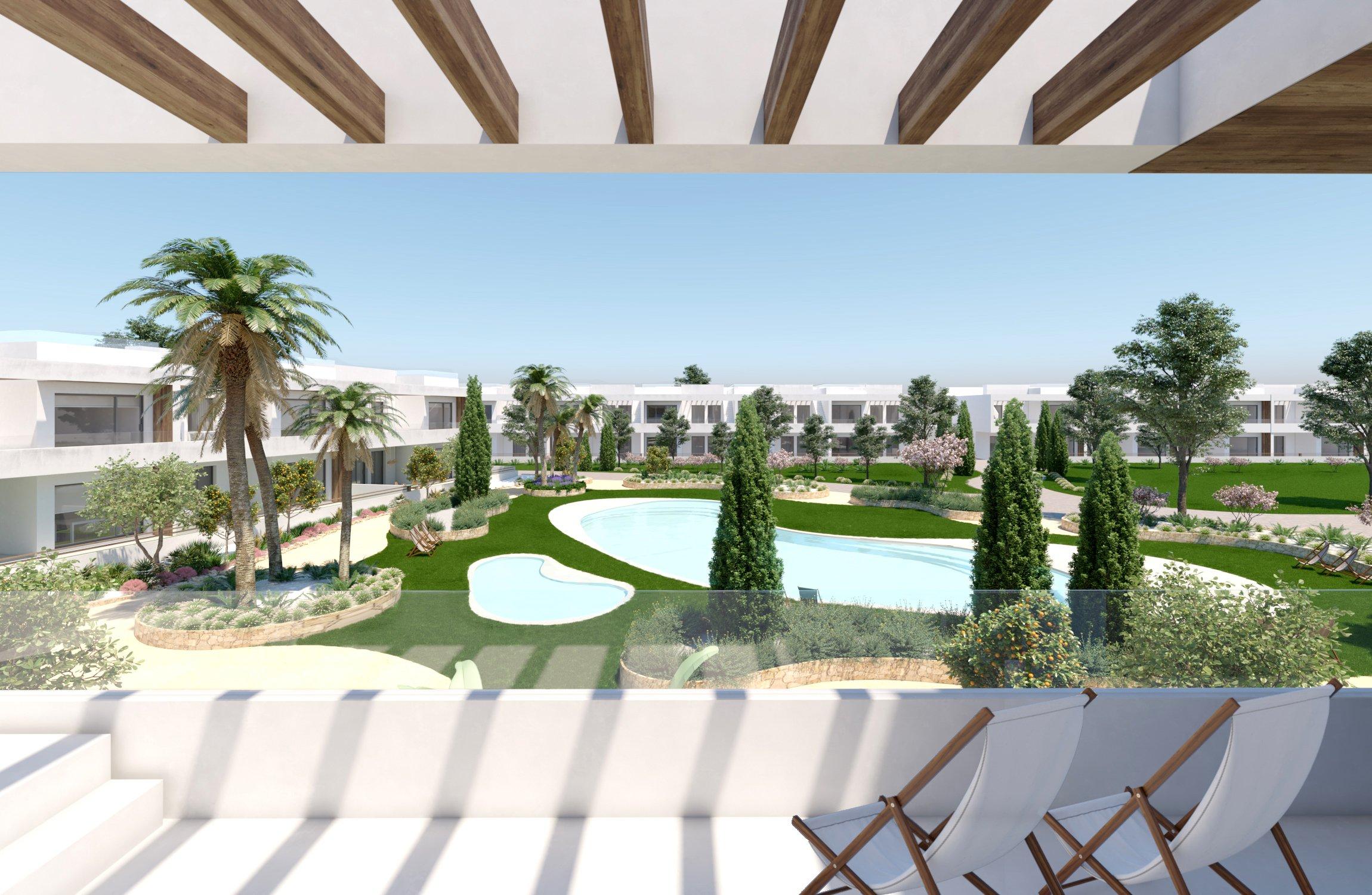 Rooftop solarium terrace, new-build bungalow, Acequion, Torrevieja
