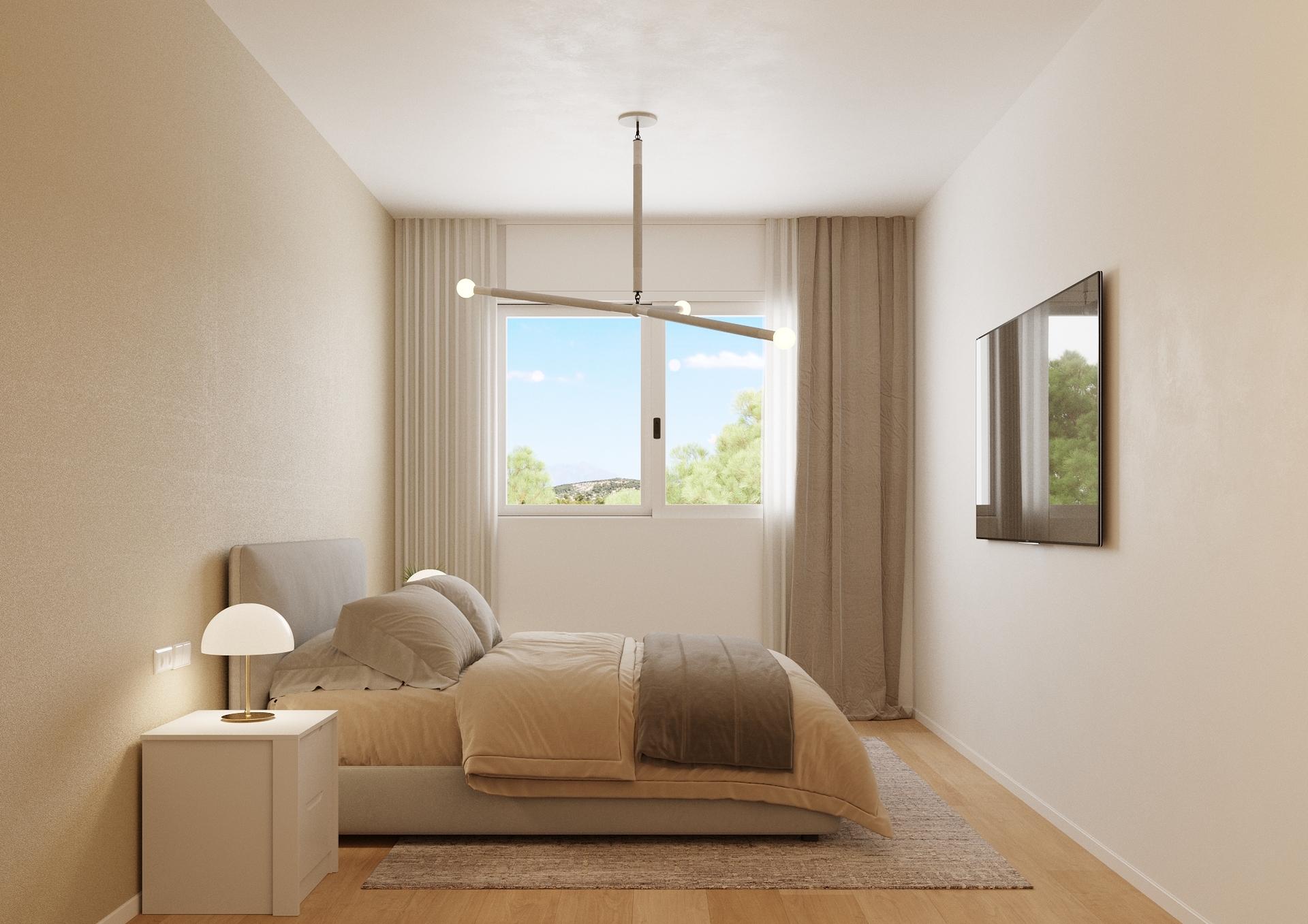 Floating platform flooring detail, interior of new-build townhouse, Balcón de Finestrat