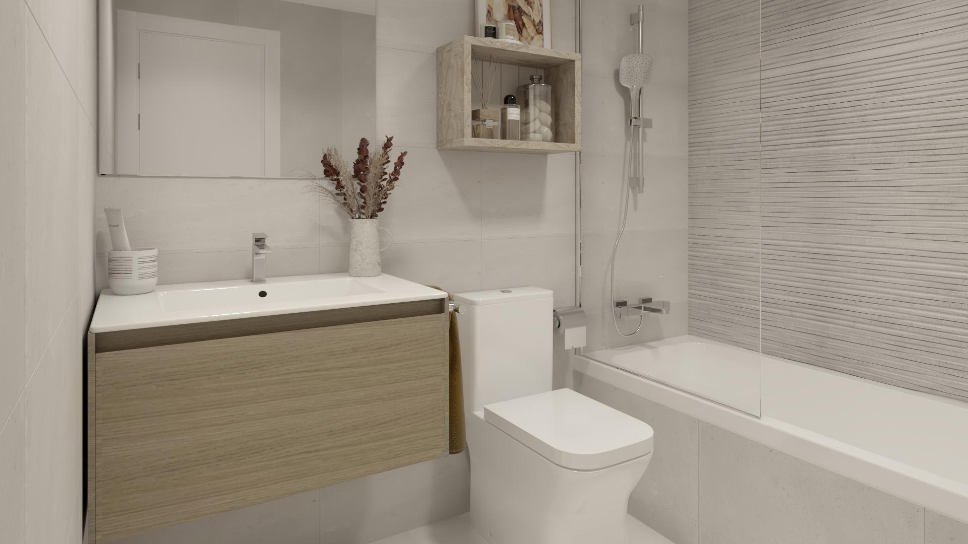 Kitchen worktop and appliance detail in new-build apartment, El Pinillo, Torremolinos