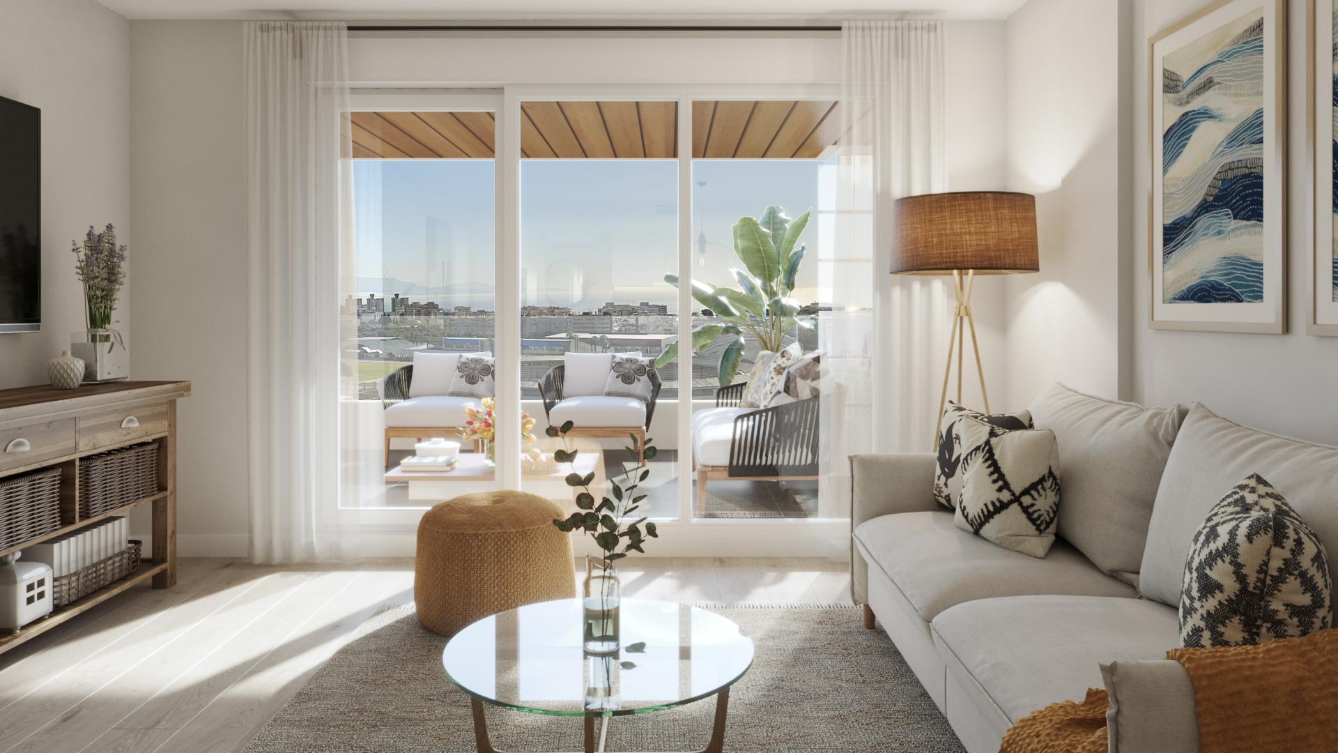 Second bedroom in ground-floor new-build apartment, El Pinillo, Torremolinos