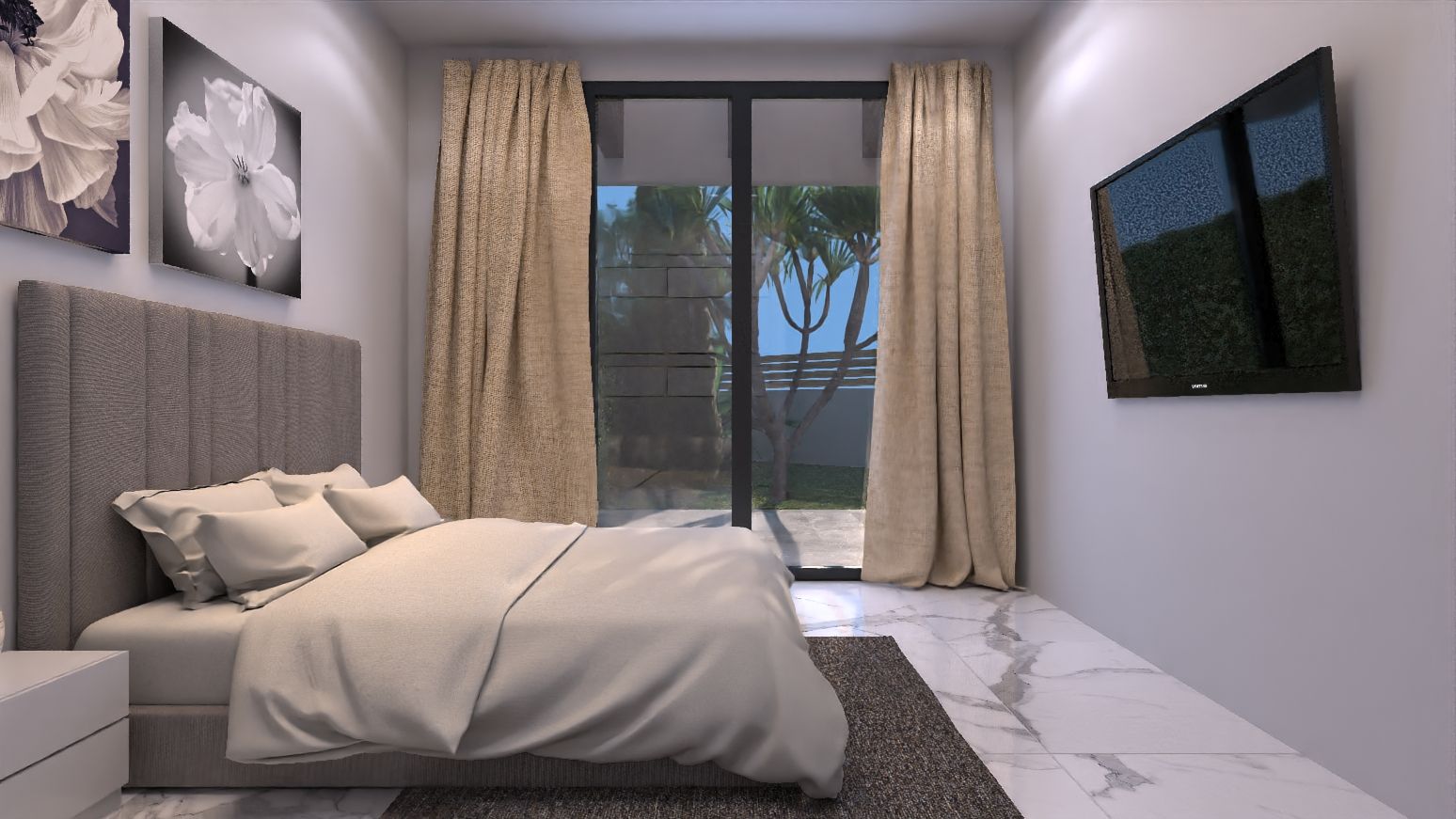 Private rear garden and plot at single-storey villa, La Marquesa, Rojales