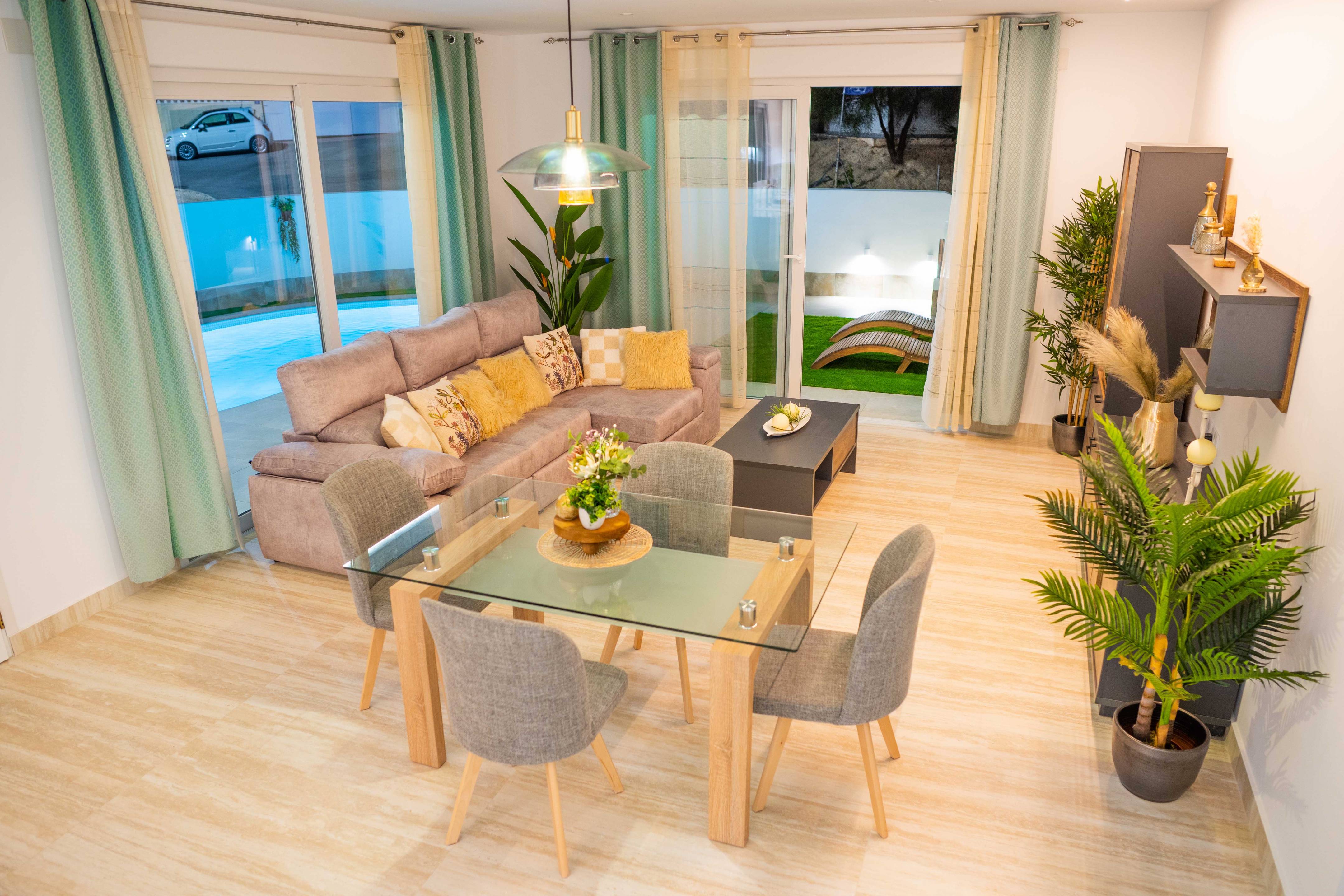 Ground-floor layout view of single-storey new-build villa, La Marquesa, Rojales