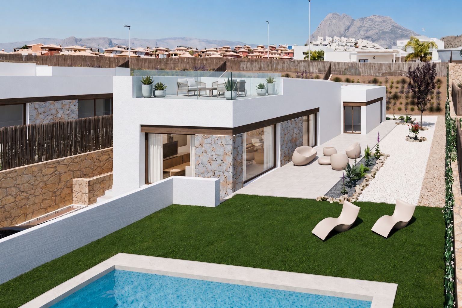 Second bathroom interior, 3-bedroom new-build villa in Balcón de Finestrat