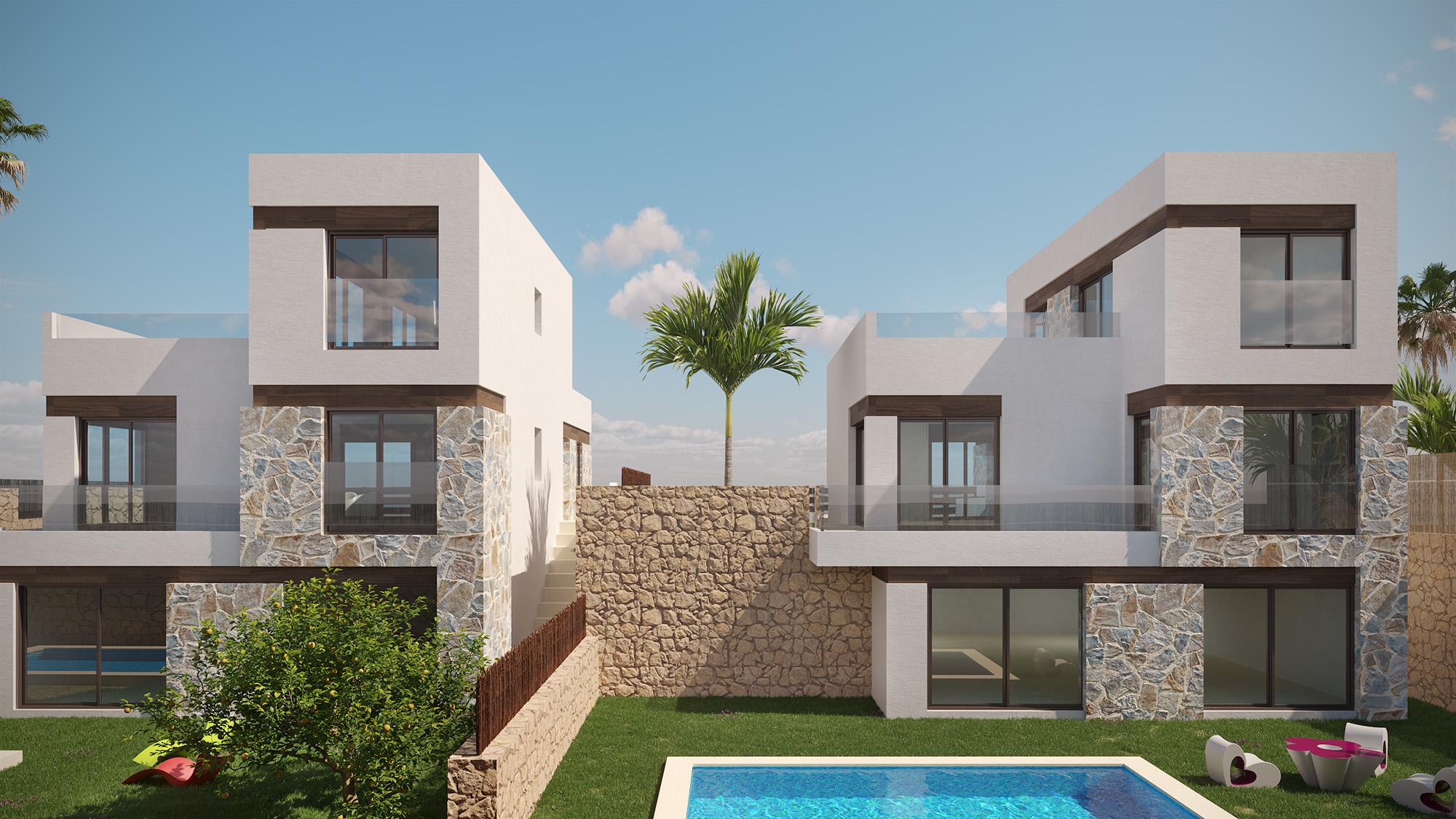Main bedroom with built-in wardrobes, new-build villa in Balcón de Finestrat