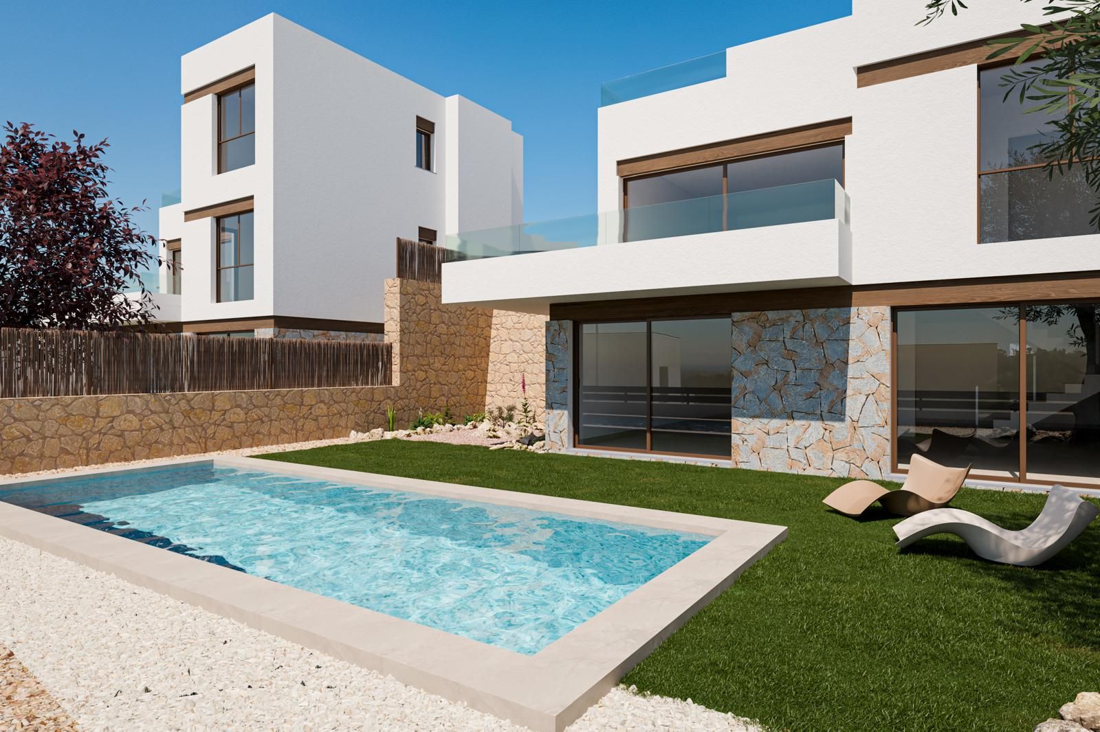Second bedroom interior, 3-bedroom new-build villa in Balcón de Finestrat
