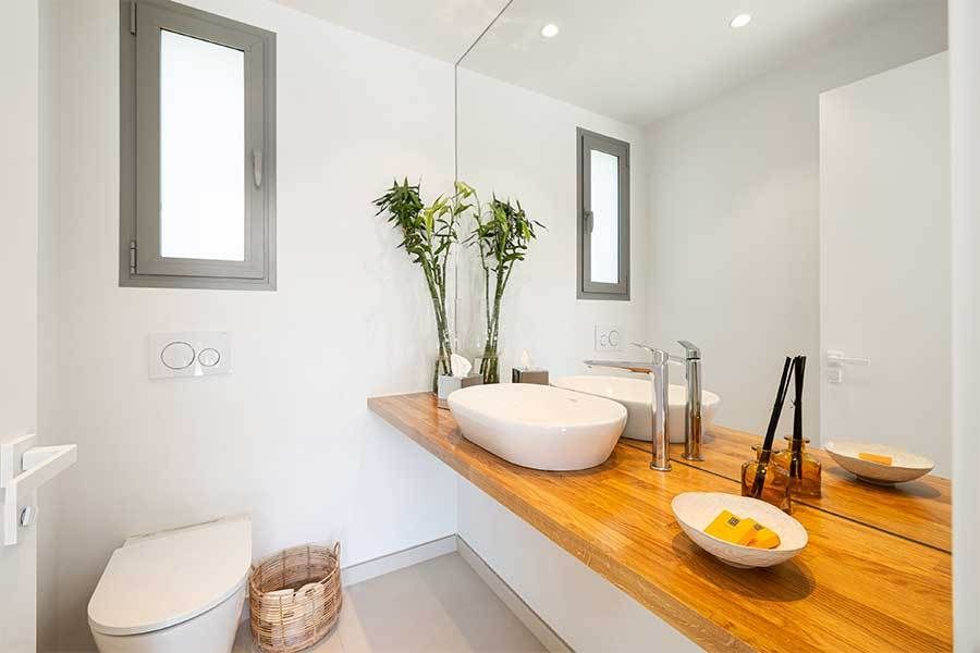 Bathroom fixtures and wall tiling in new-build villa, Reserva del Higuerón, Fuengirola